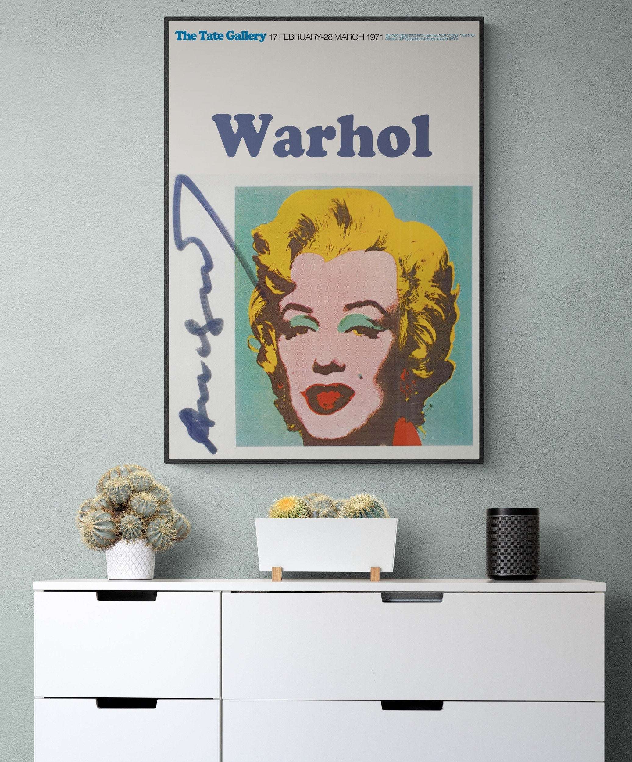 Andy Warhol Marilyn Monroe 1970 - Pop Art Post Card - Exhibition Poster / Hand Signed - POP ART