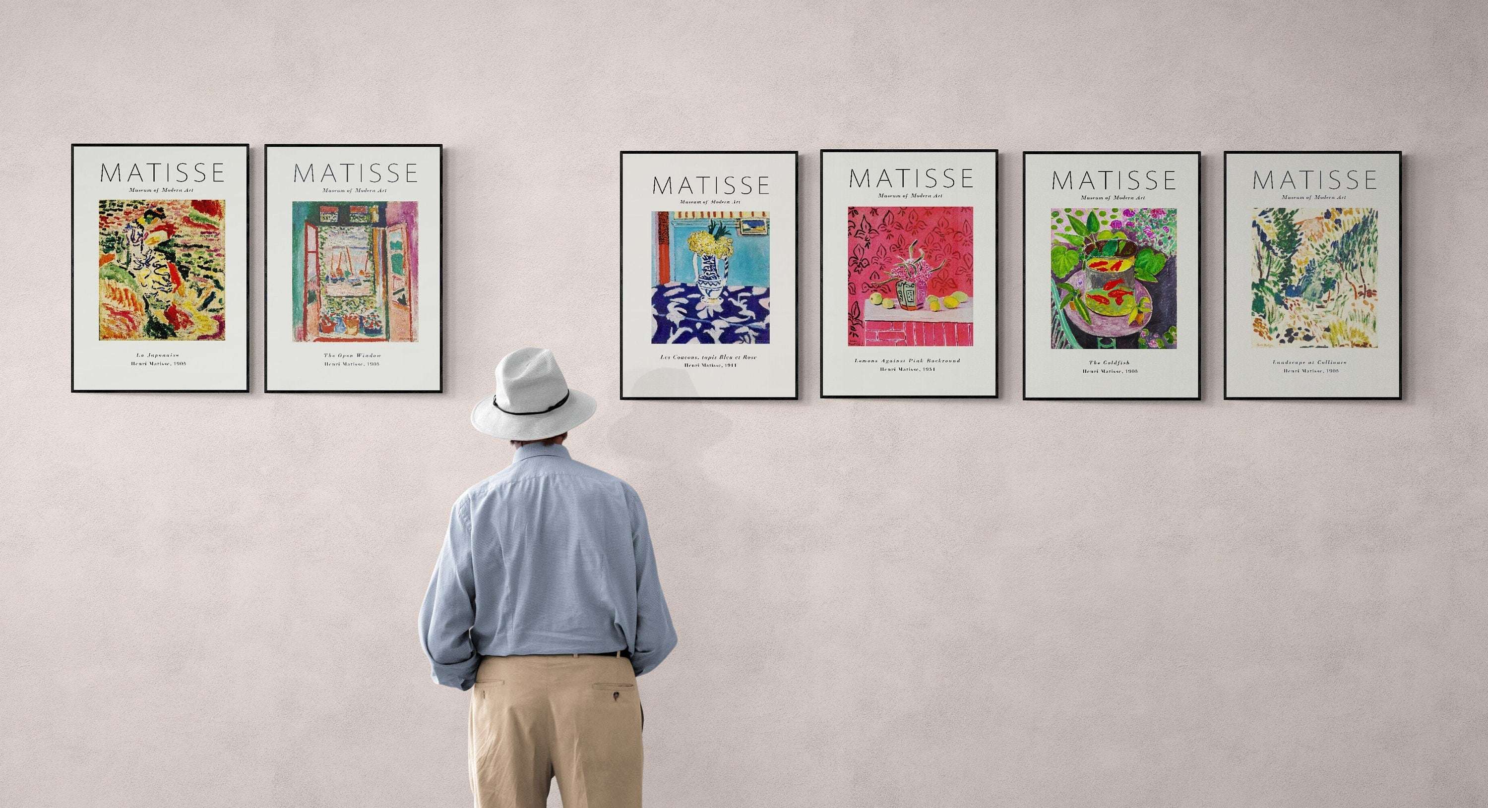 Matisse  Set of 6 - digital prints - Henri Matisse Bundle - Home Gallery - Digital Print - Oil Paintings of Henri Matisse