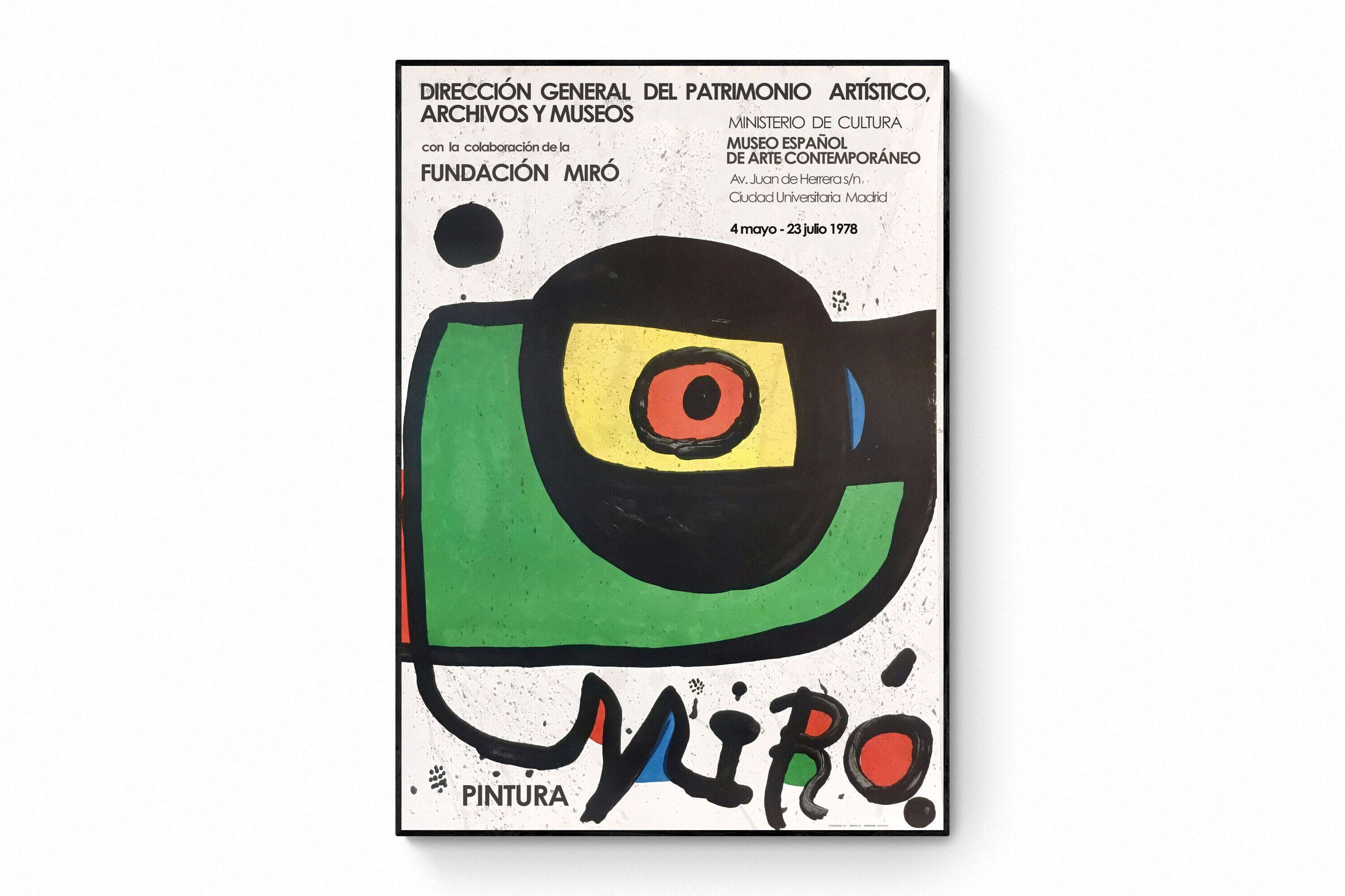 Joan Miro - Pintura / Museo Espanol de Arte Contemporaneo, Surrealist Poster - Contemporary Museum of Spain