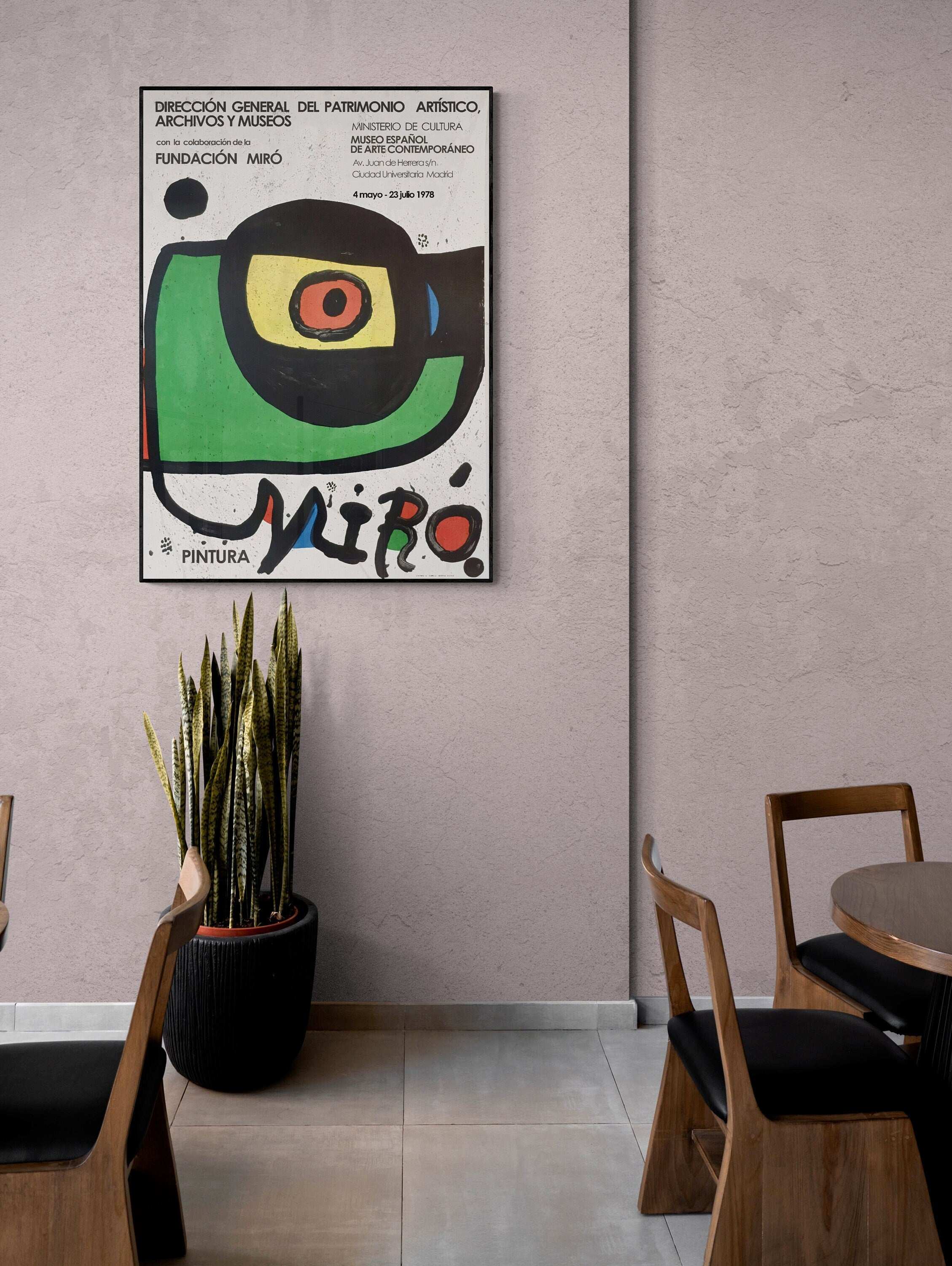 Joan Miro - Pintura / Museo Espanol de Arte Contemporaneo, Surrealist Poster - Contemporary Museum of Spain