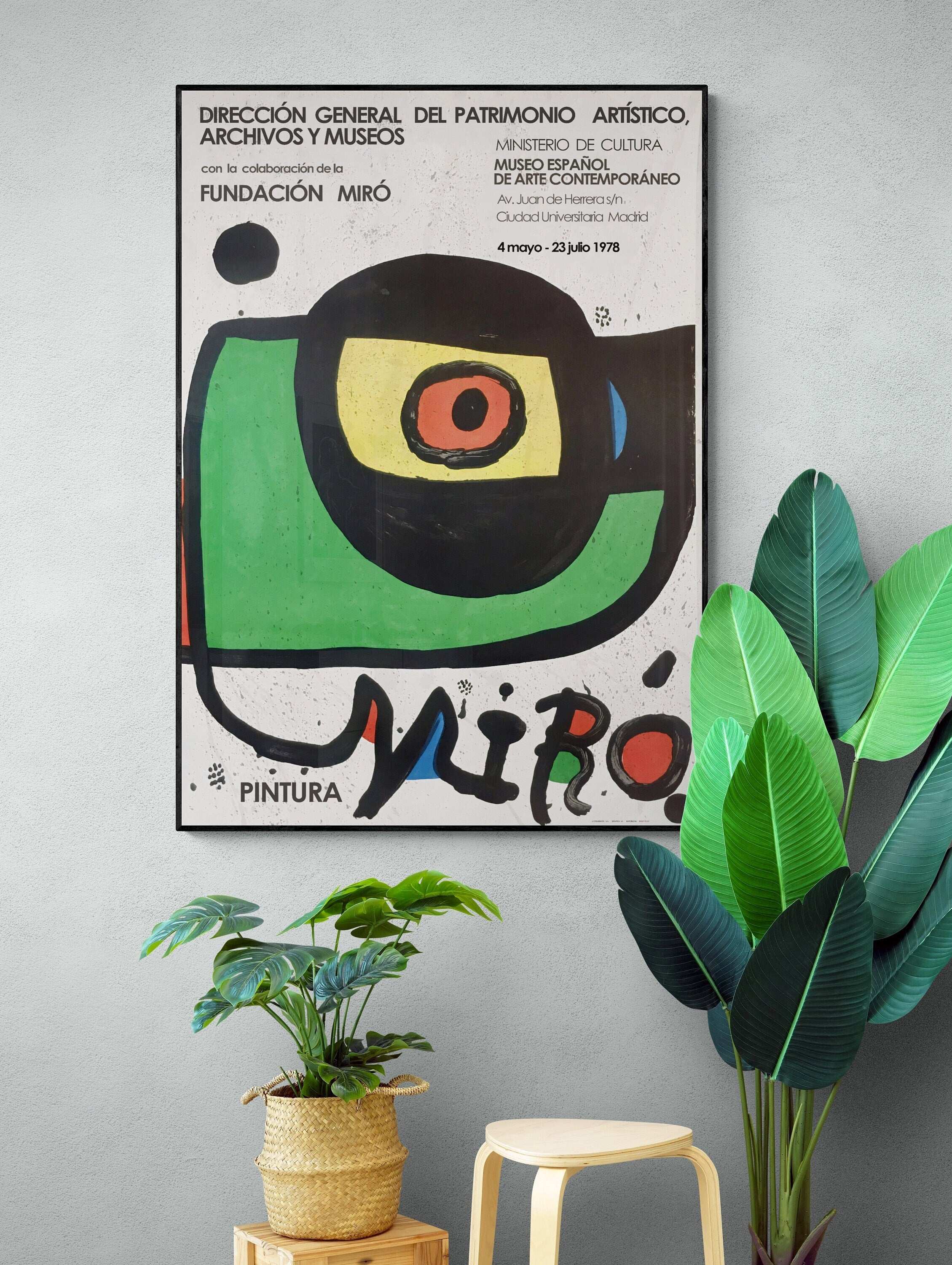 Joan Miro - Pintura / Museo Espanol de Arte Contemporaneo, Surrealist Poster - Contemporary Museum of Spain