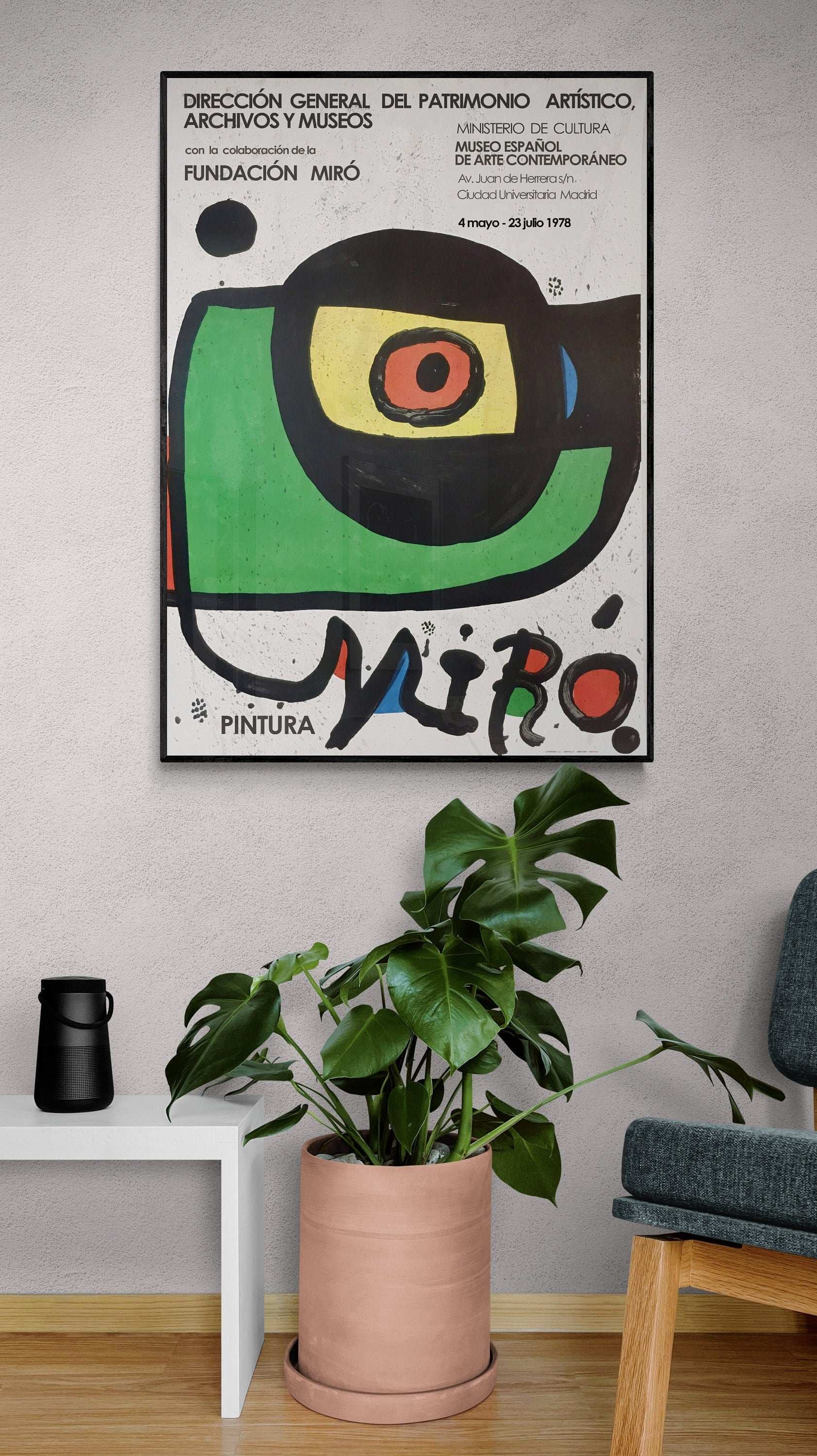 Joan Miro - Pintura / Museo Espanol de Arte Contemporaneo, Surrealist Poster - Contemporary Museum of Spain