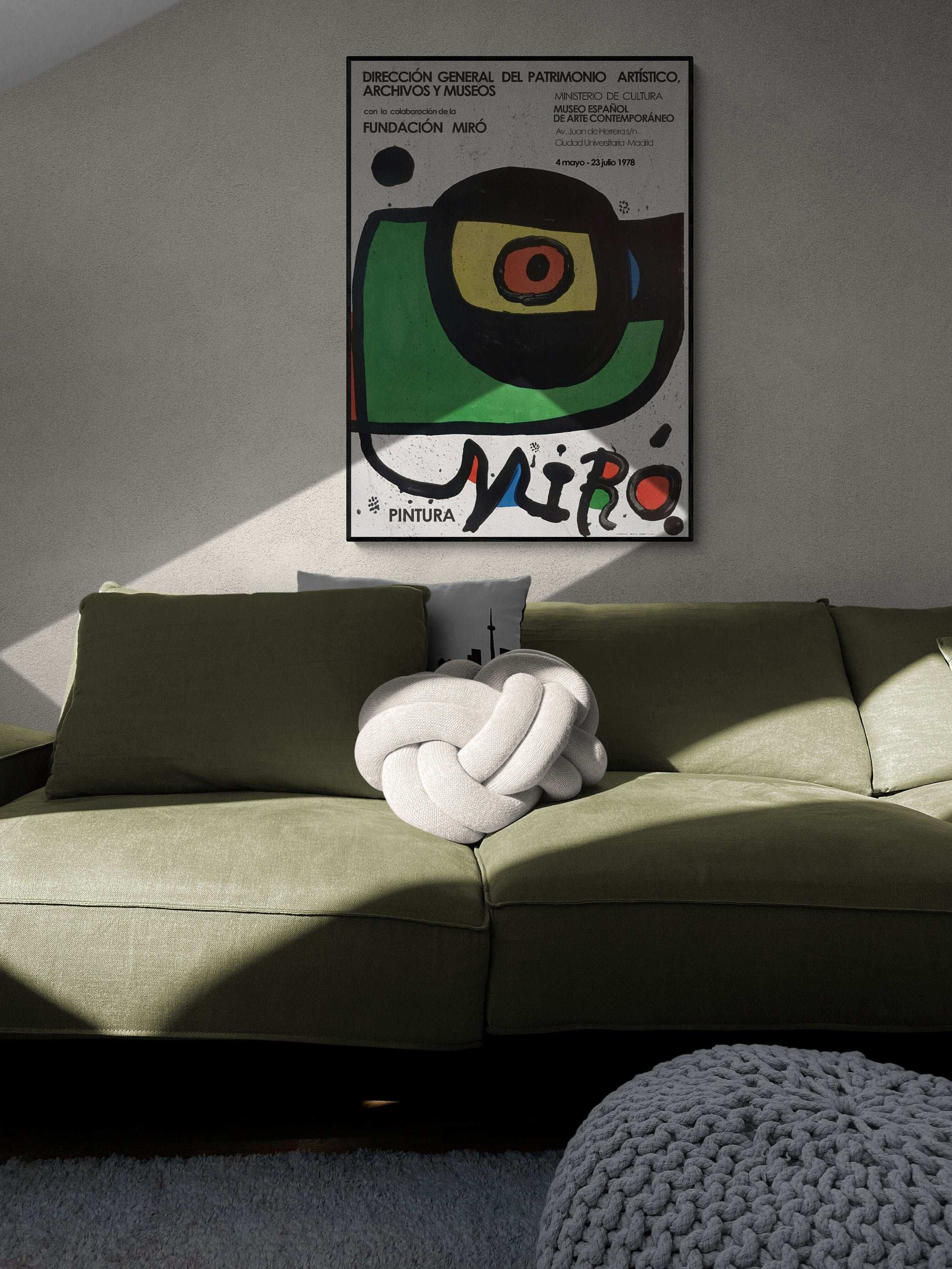 Joan Miro - Pintura / Museo Espanol de Arte Contemporaneo, Surrealist Poster - Contemporary Museum of Spain