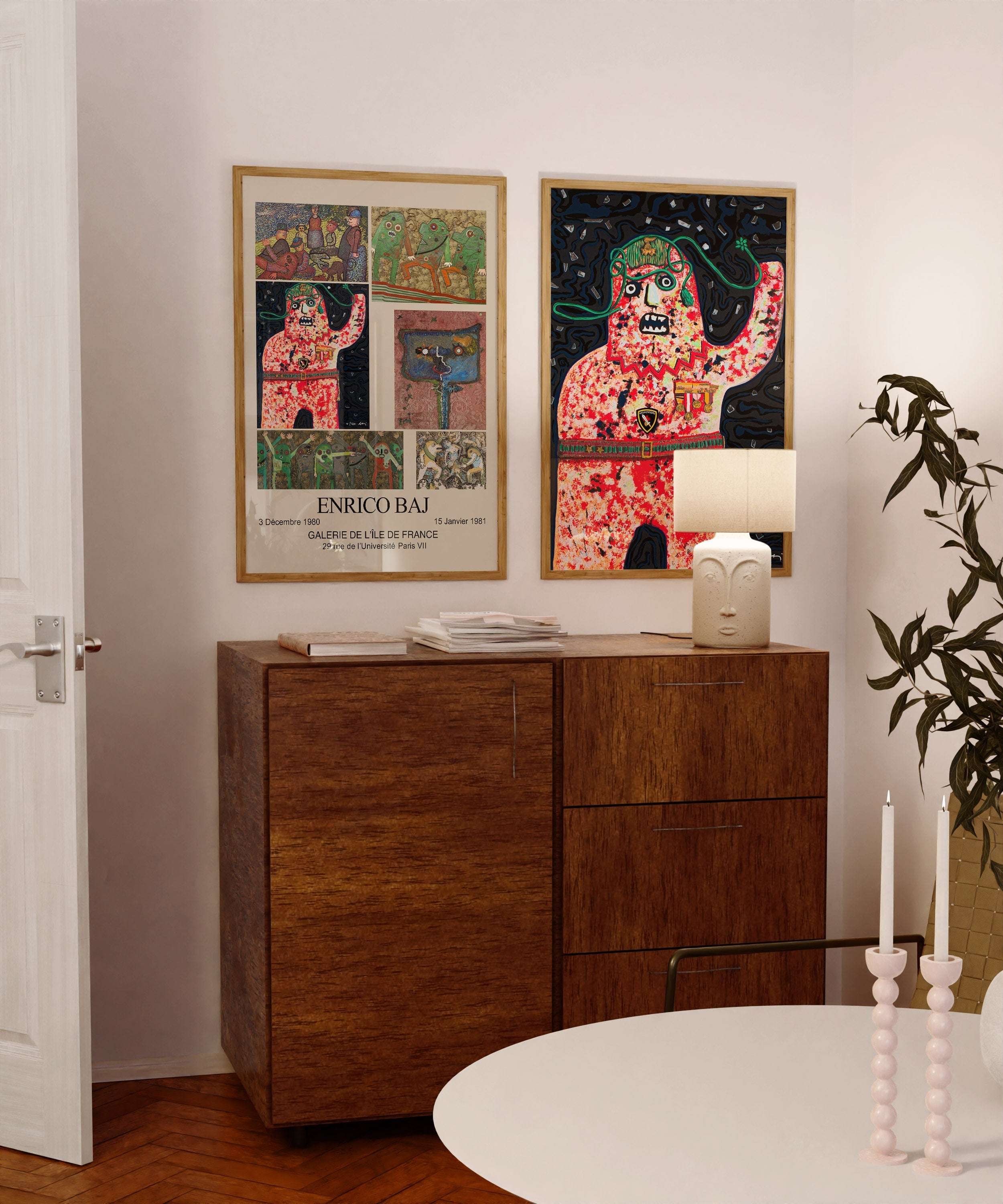 Enrico Baj - Collage Poster / Avant Garde Series - Rare Poster / Dada Poster