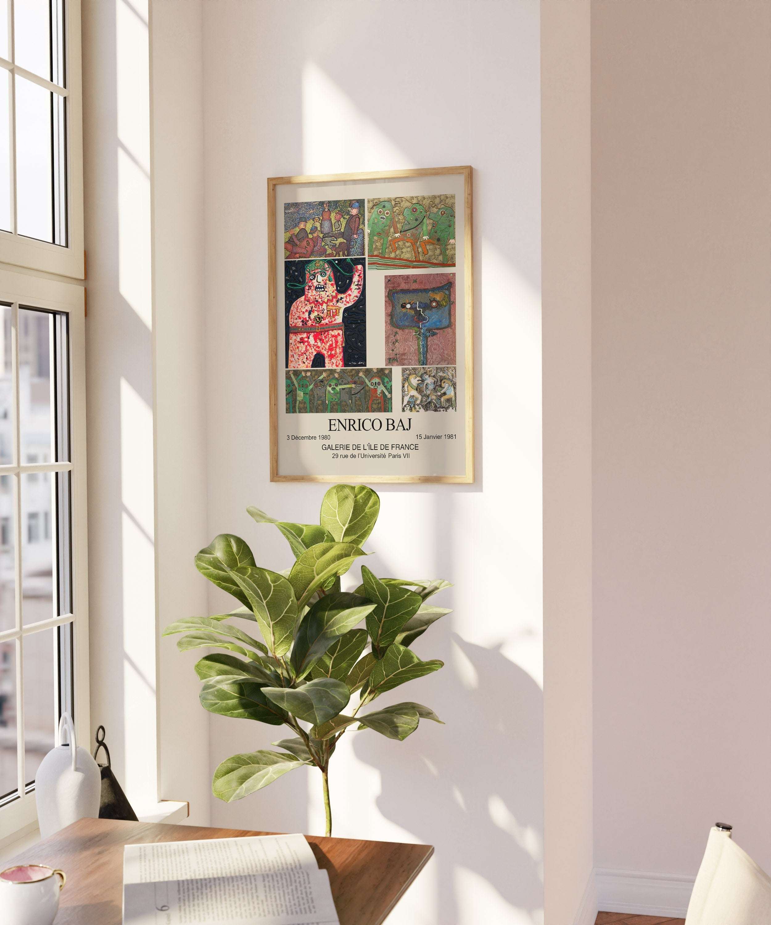 Enrico Baj - Collage Poster / Avant Garde Series - Rare Poster / Dada Poster