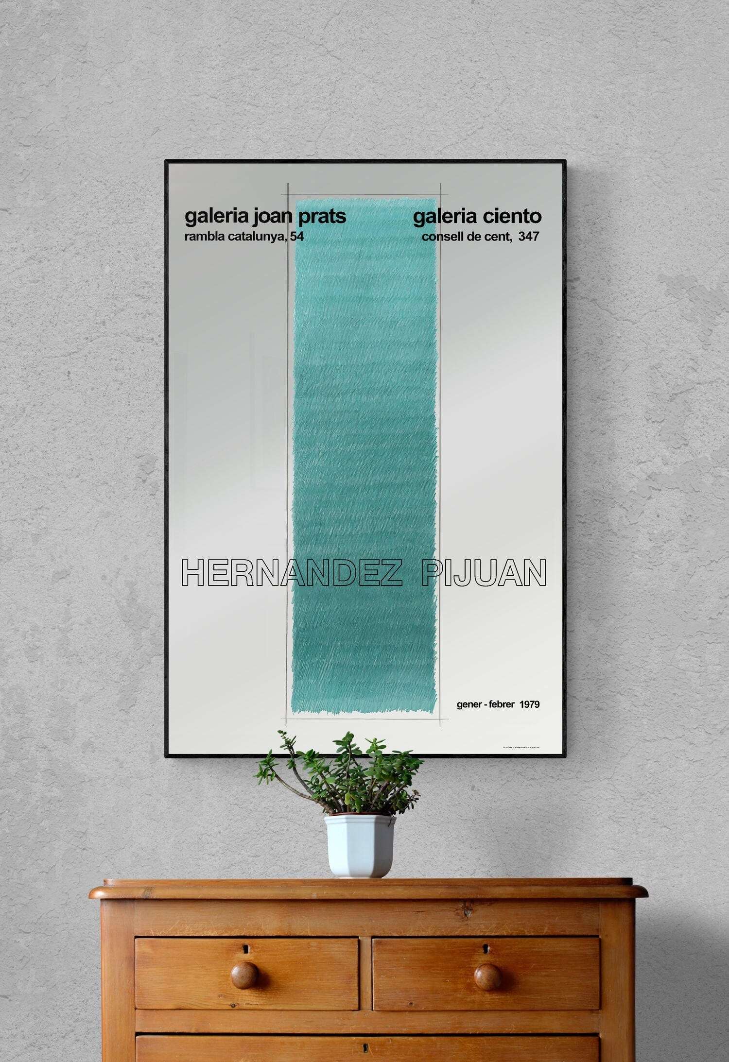 Joan Hernandez Pijuan - Galerie Joan Prats - Lithograph Exhibition Poster - Rare Poster / Book Cover Remake