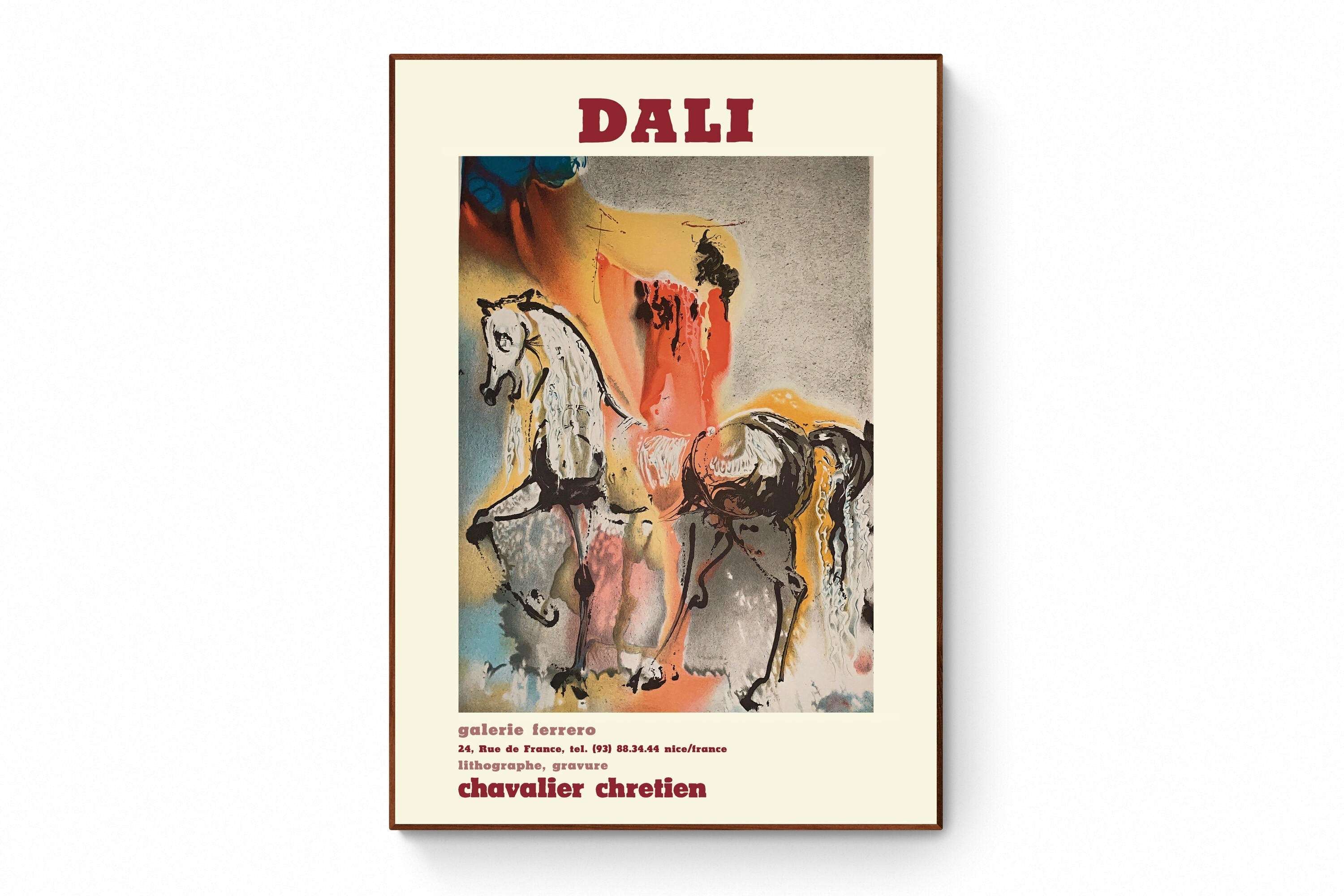 Dali The Christian Knight - Salvador Dali - Exhibition poster - The Horses of Dali