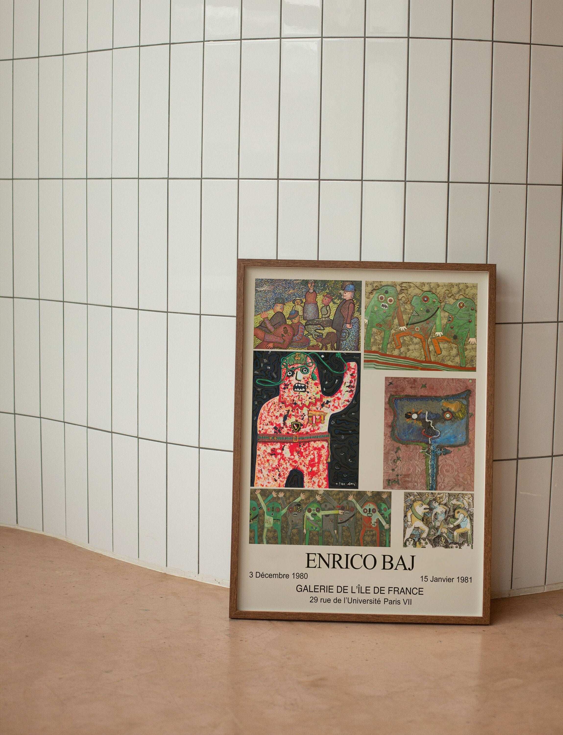 Enrico Baj - Collage Poster / Avant Garde Series - Rare Poster / Dada Poster