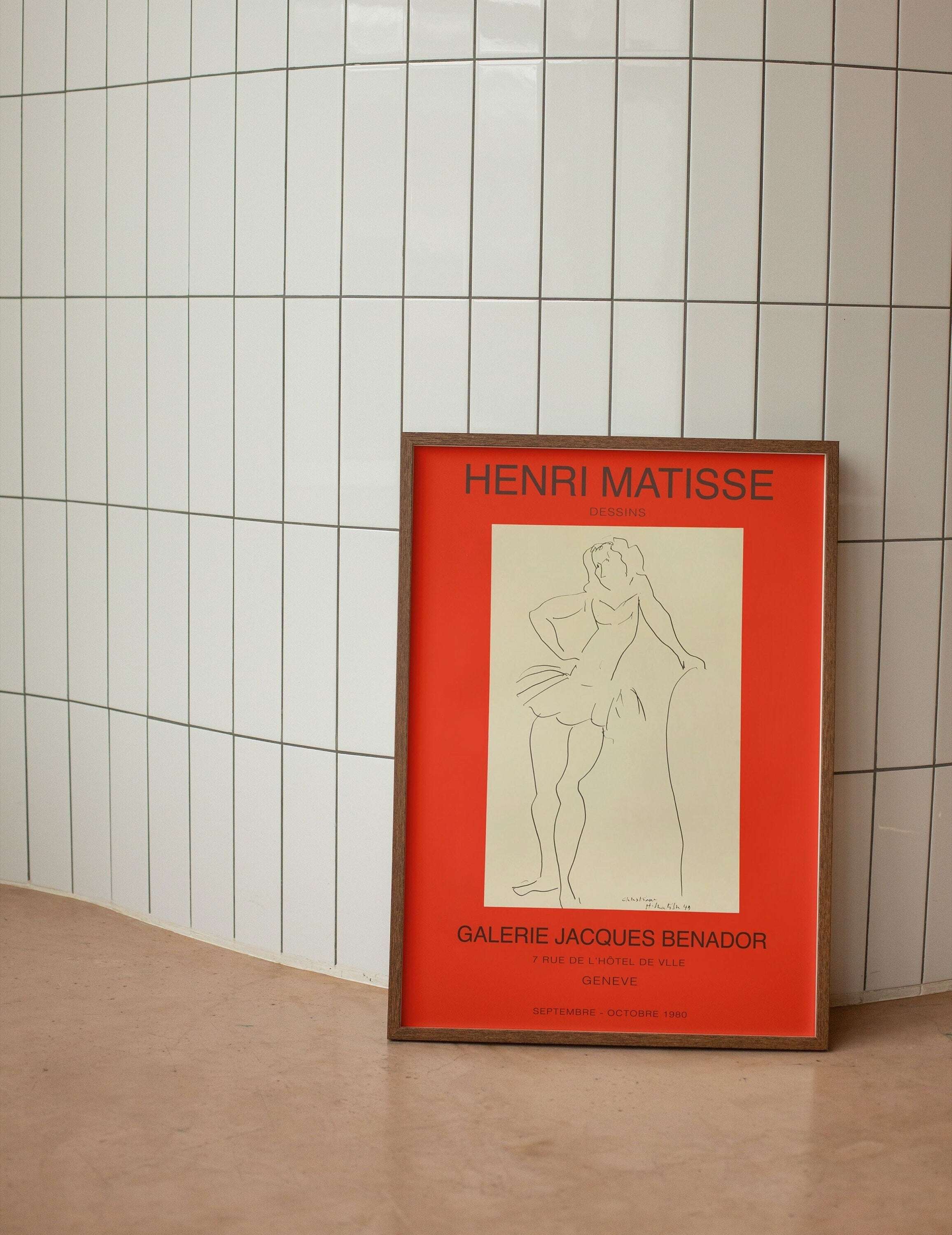 Henri Matisse Dancer Lithograph / Galerie Benador - Dessins / Jacques Benador Paris - Exhibition Poster - Benador