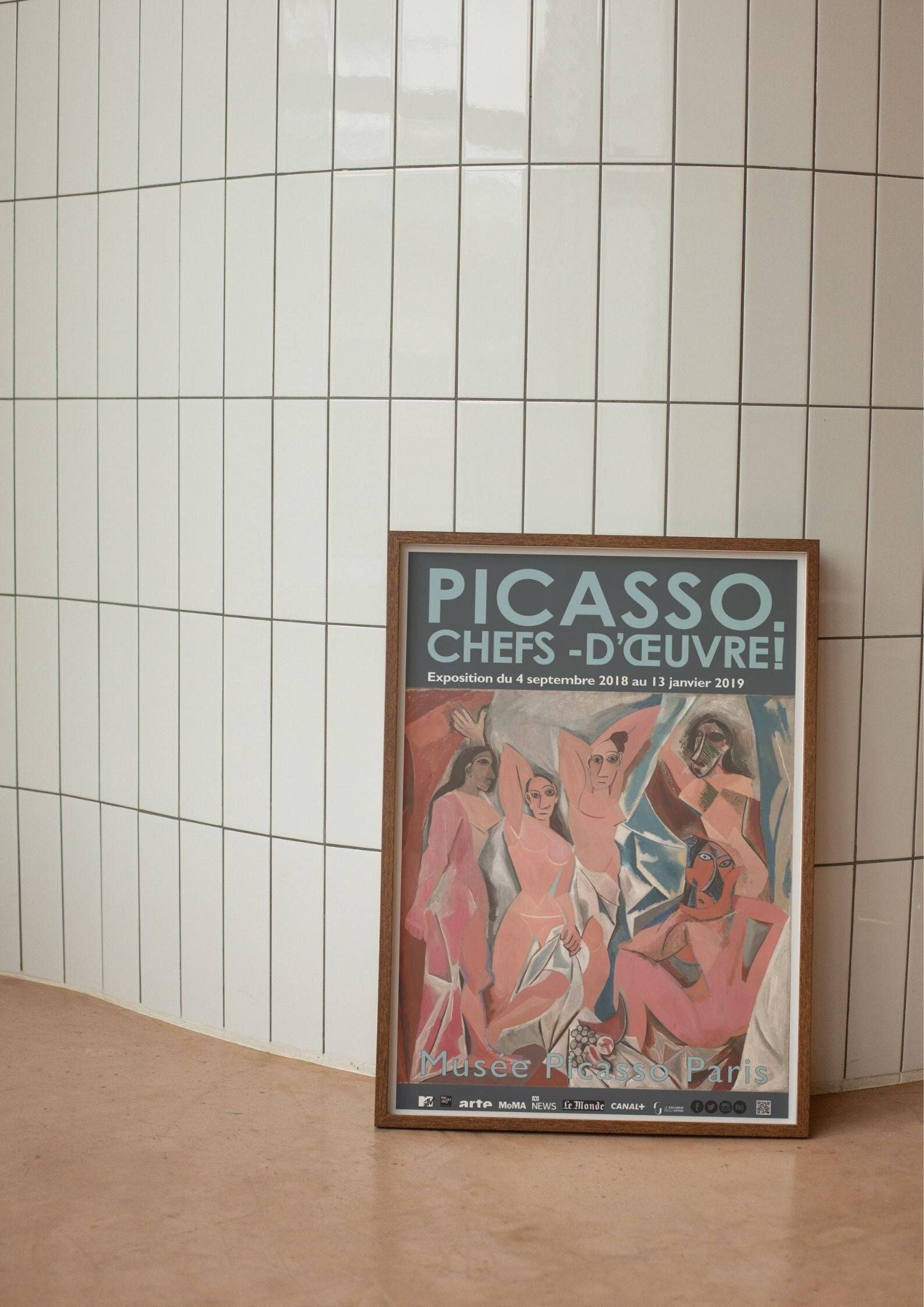 Pablo Picasso - Ladies of Avignon  / Musee Paris / Les Demoiselles - Exhibition Poster - Museum Print / Picasso Poster - Retrospective