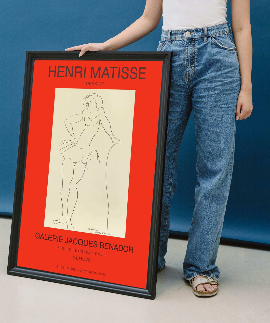 Henri Matisse Dancer Lithograph / Galerie Benador - Dessins / Jacques Benador Paris - Exhibition Poster - Benador