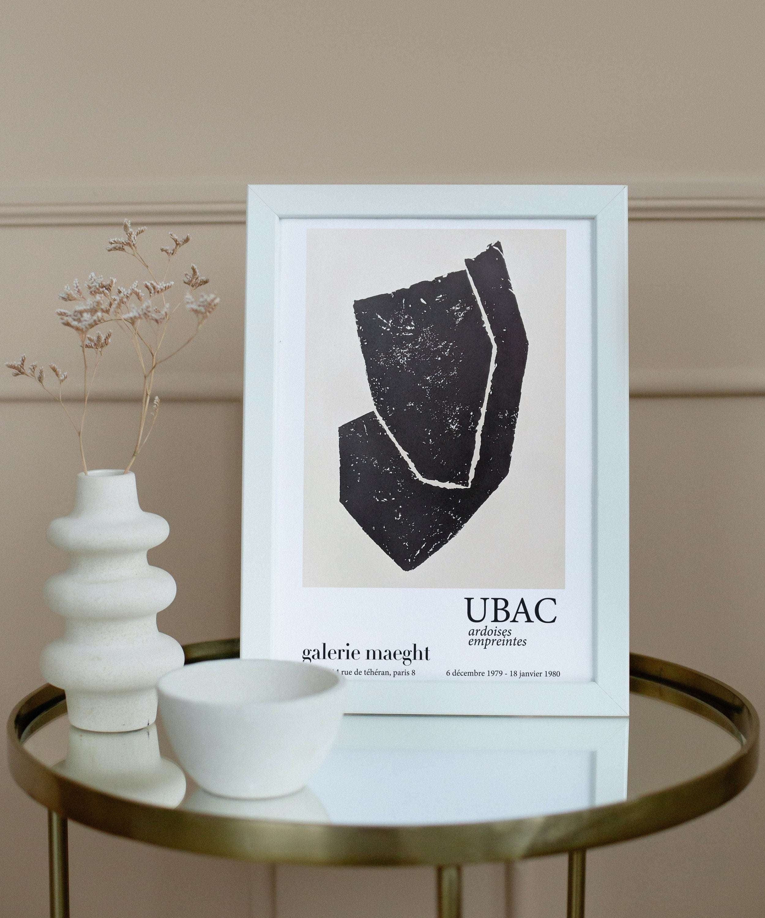 Raoul Ubac -Exhibition poster - Ardoises Empreintes - Galerie Maeght - museum print - Remastered - Sculpture - 1979