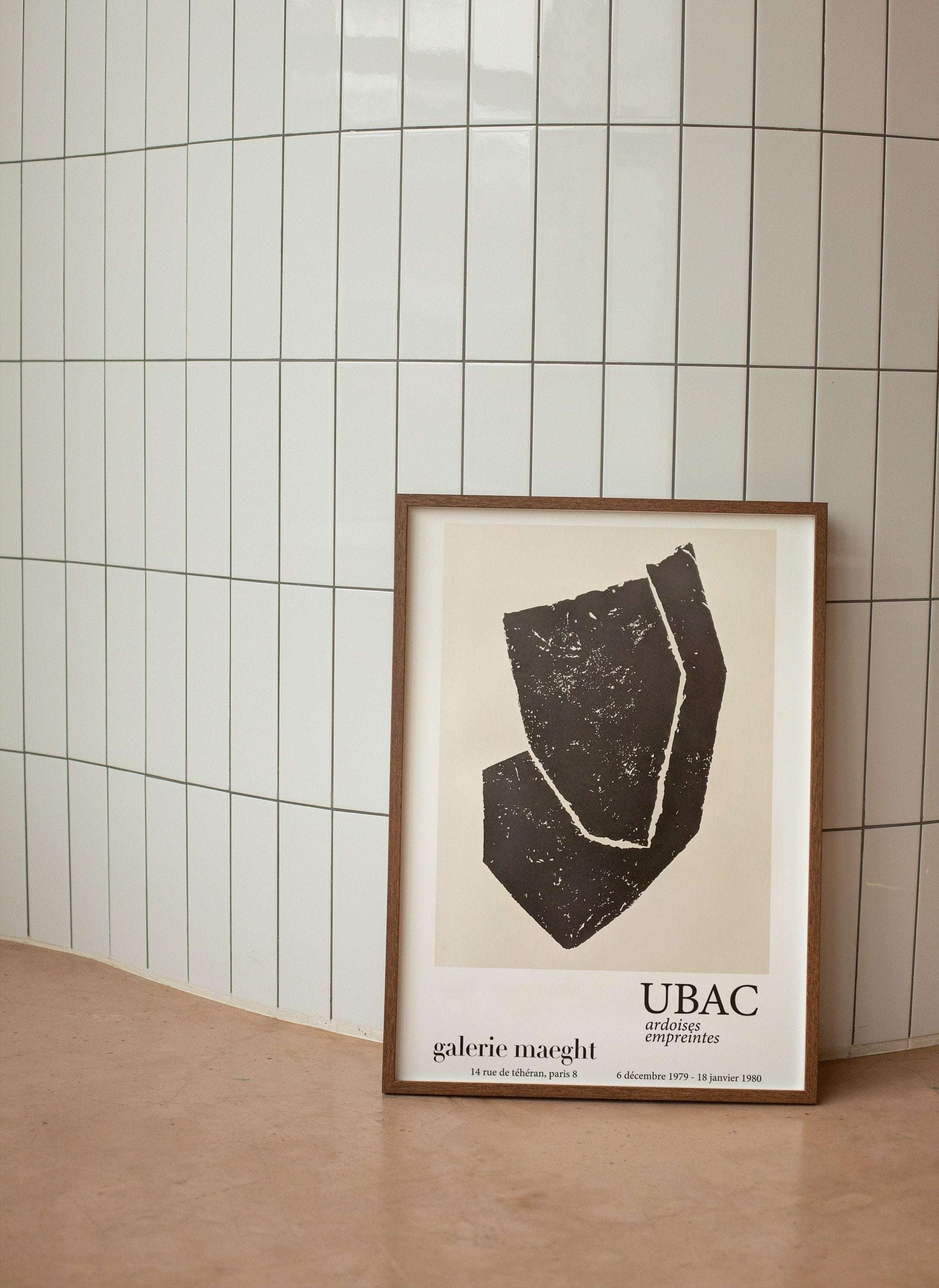 Raoul Ubac -Exhibition poster - Ardoises Empreintes - Galerie Maeght - museum print - Remastered - Sculpture - 1979