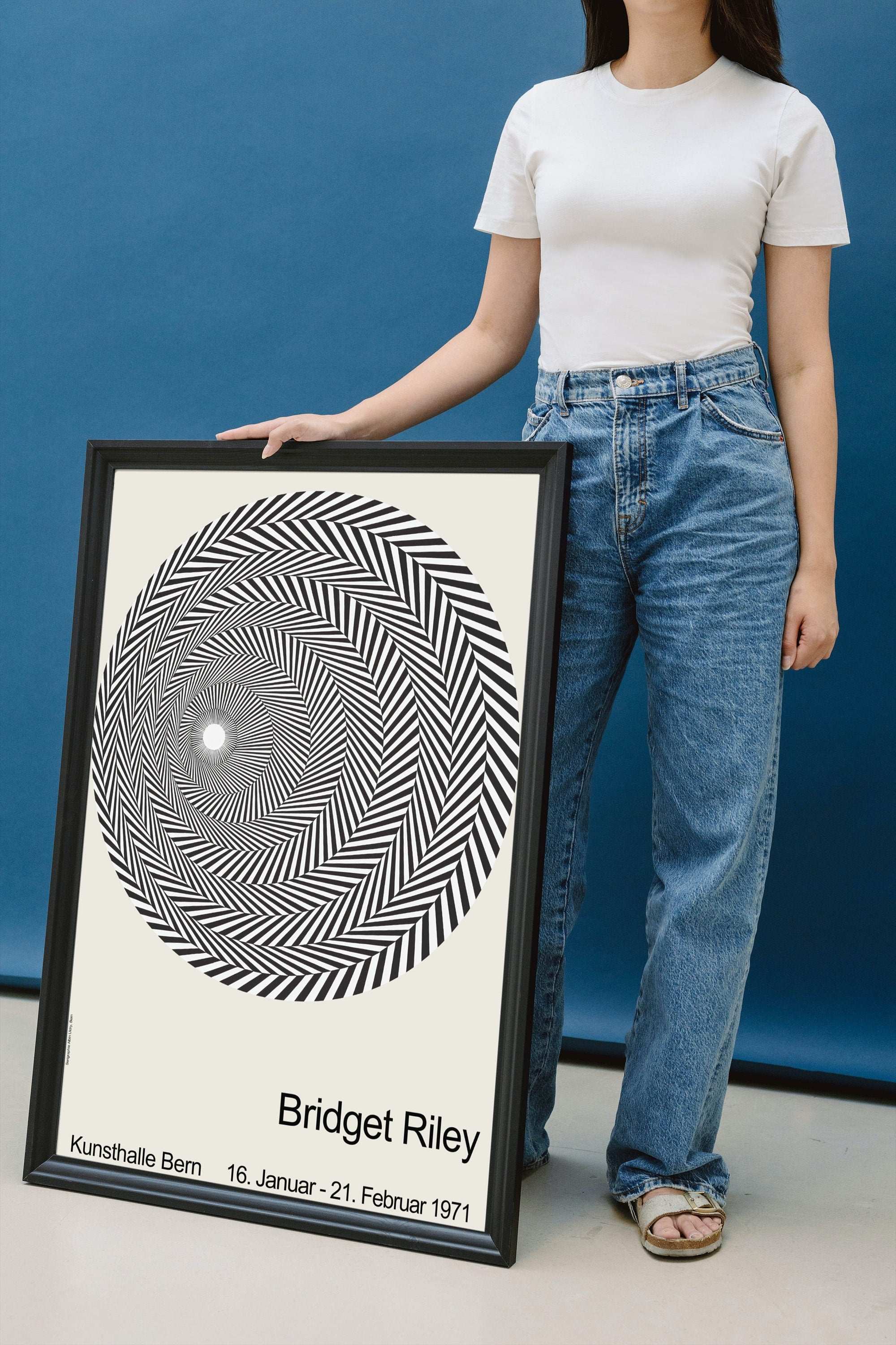 Bridget Riley - Riley Blaze - Op Art - Remake Exhibition Poster - Rarest Collection / Black White Theme - Gallery Home