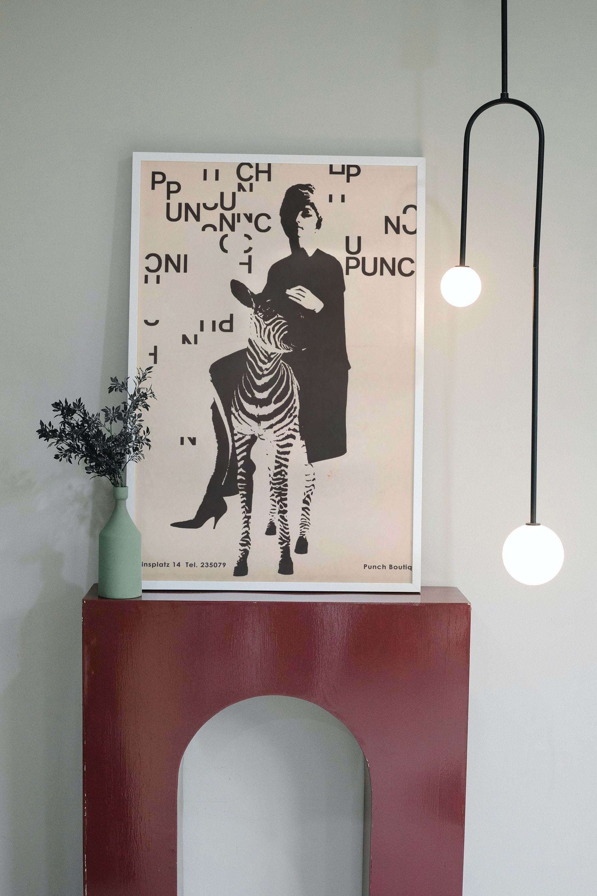 Punch Botique Poster - Swiss Poster - Sunbathing around 15:00 - Paul Mitzkat - Zebra / PUNCH