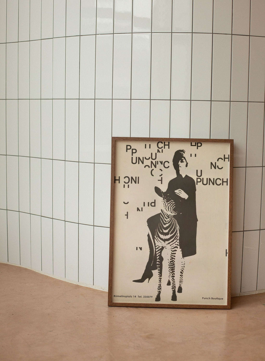 Punch Botique Poster - Swiss Poster - Sunbathing around 15:00 - Paul Mitzkat - Zebra / PUNCH