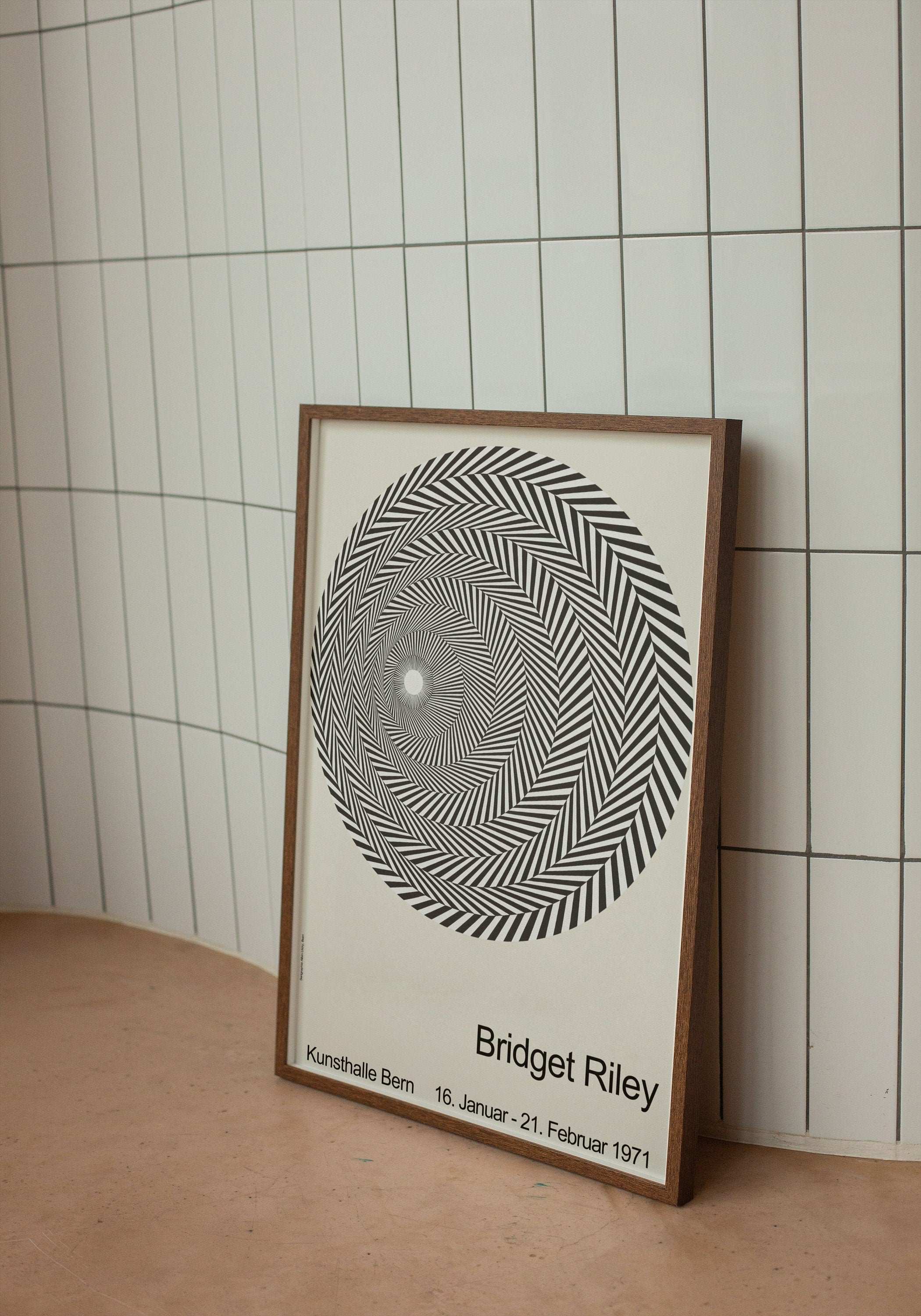 Bridget Riley - Riley Blaze - Op Art - Remake Exhibition Poster - Rarest Collection / Black White Theme - Gallery Home