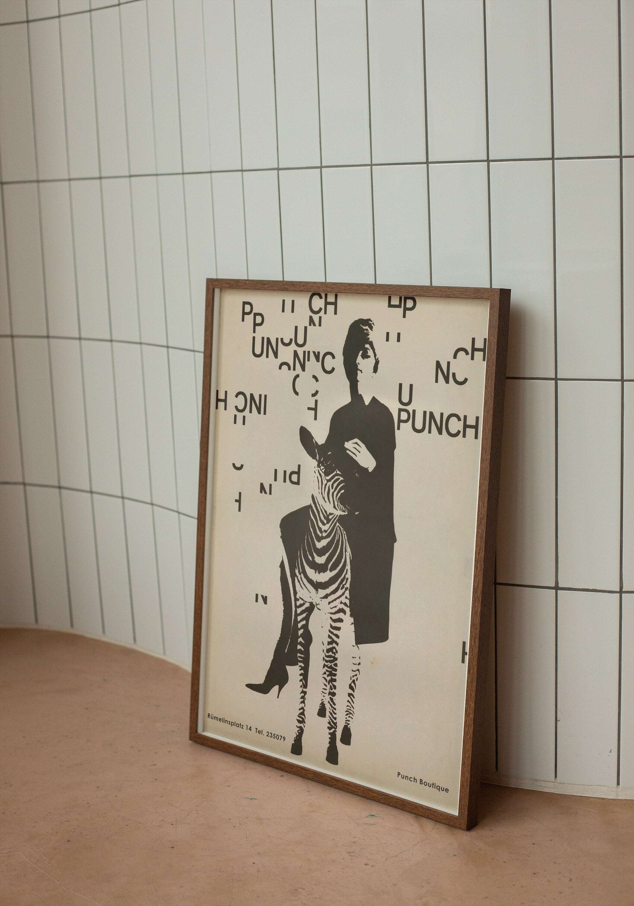 Punch Botique Poster - Swiss Poster - Sunbathing around 15:00 - Paul Mitzkat - Zebra / PUNCH