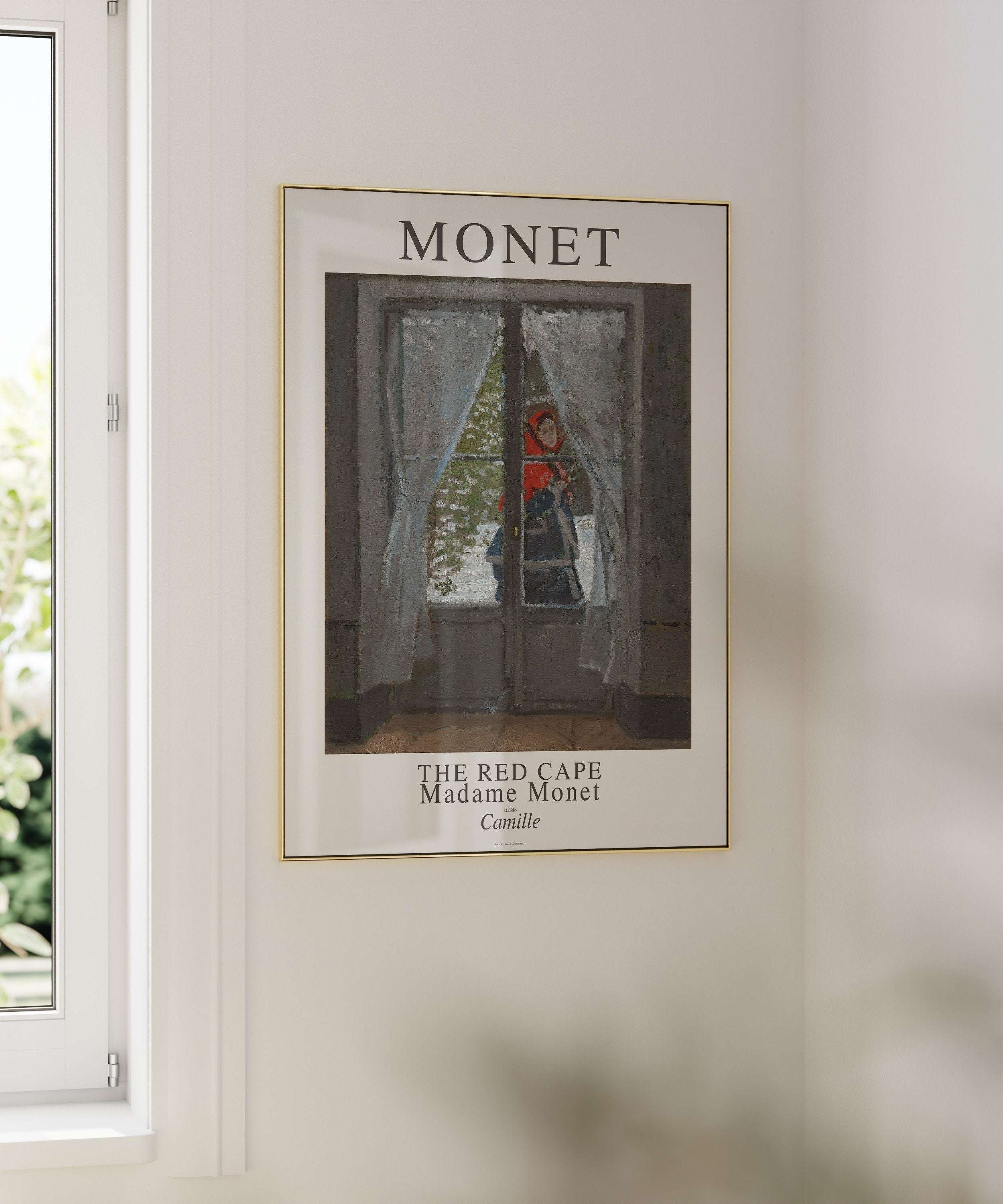 Claude Monet - The Red Cape - The Red Kerchief - Madame Monet / Camille - Monet Exhibition Poster