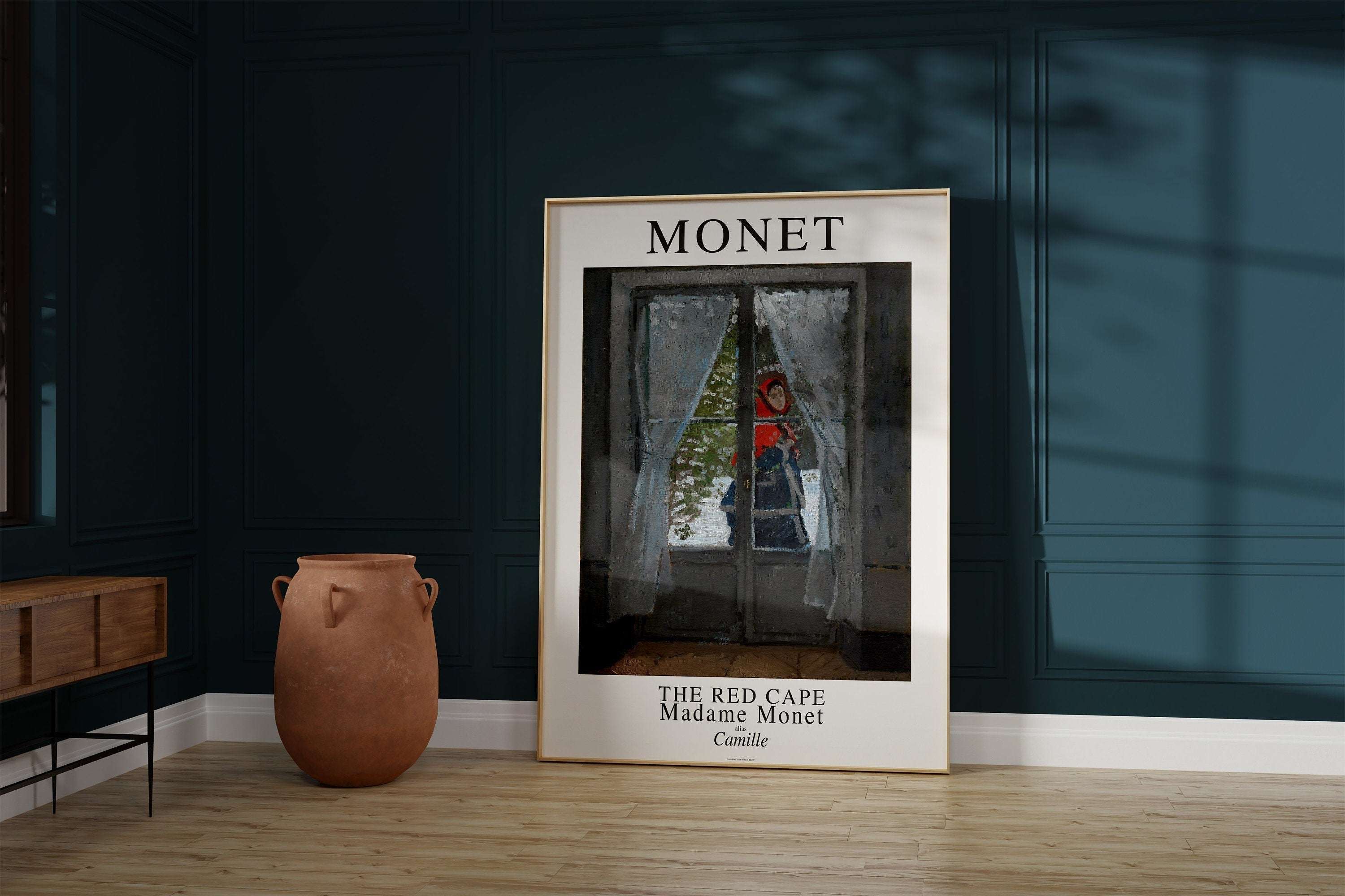 Claude Monet - The Red Cape - The Red Kerchief - Madame Monet / Camille - Monet Exhibition Poster