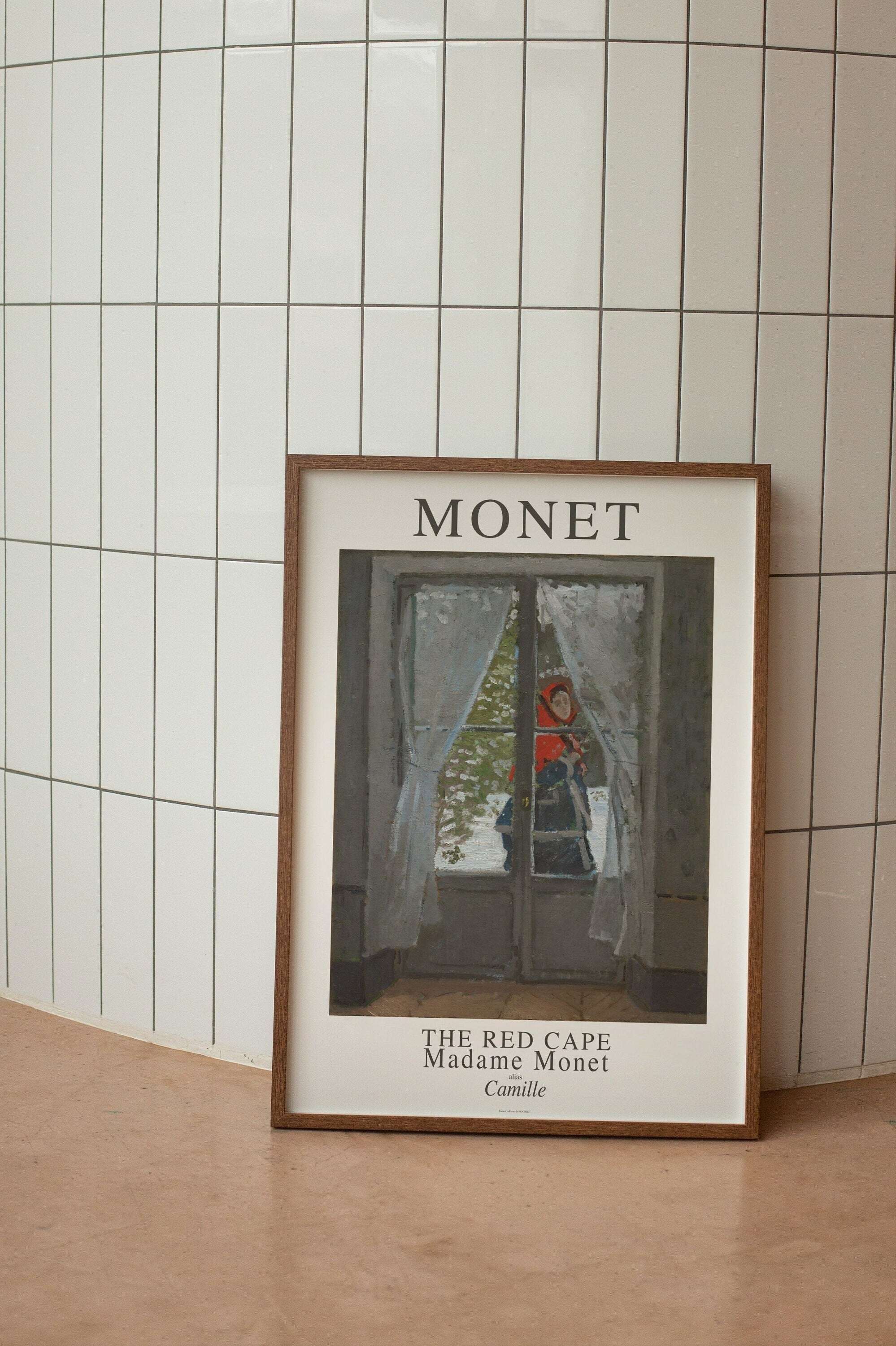 Claude Monet - The Red Cape - The Red Kerchief - Madame Monet / Camille - Monet Exhibition Poster