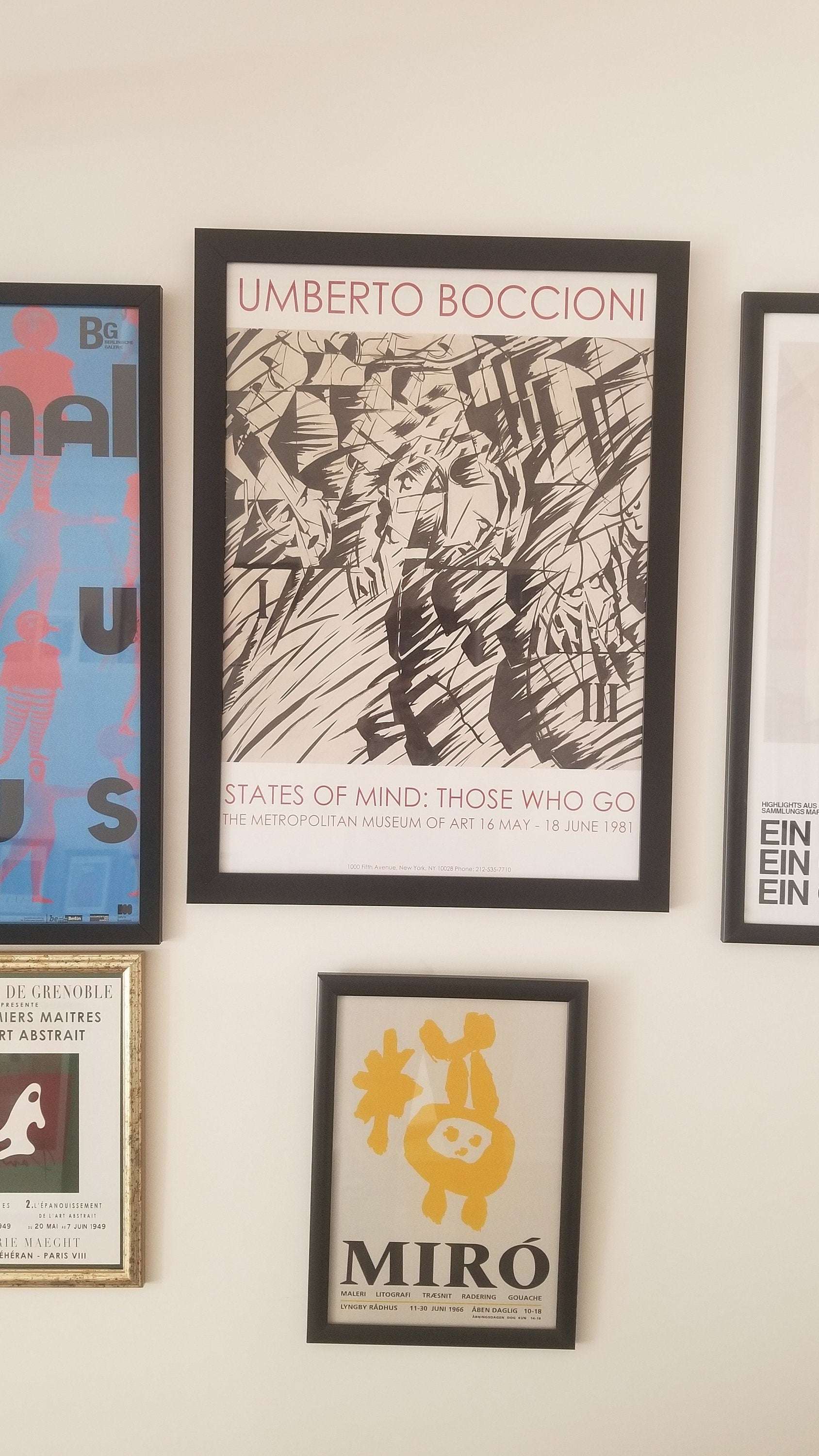 Umberto Boccioni - States of Mind: Those Who Go, 1912 (ink on paper) / Rare Exhibition Poster - Italian, Reggio 1882–1916 Sorte