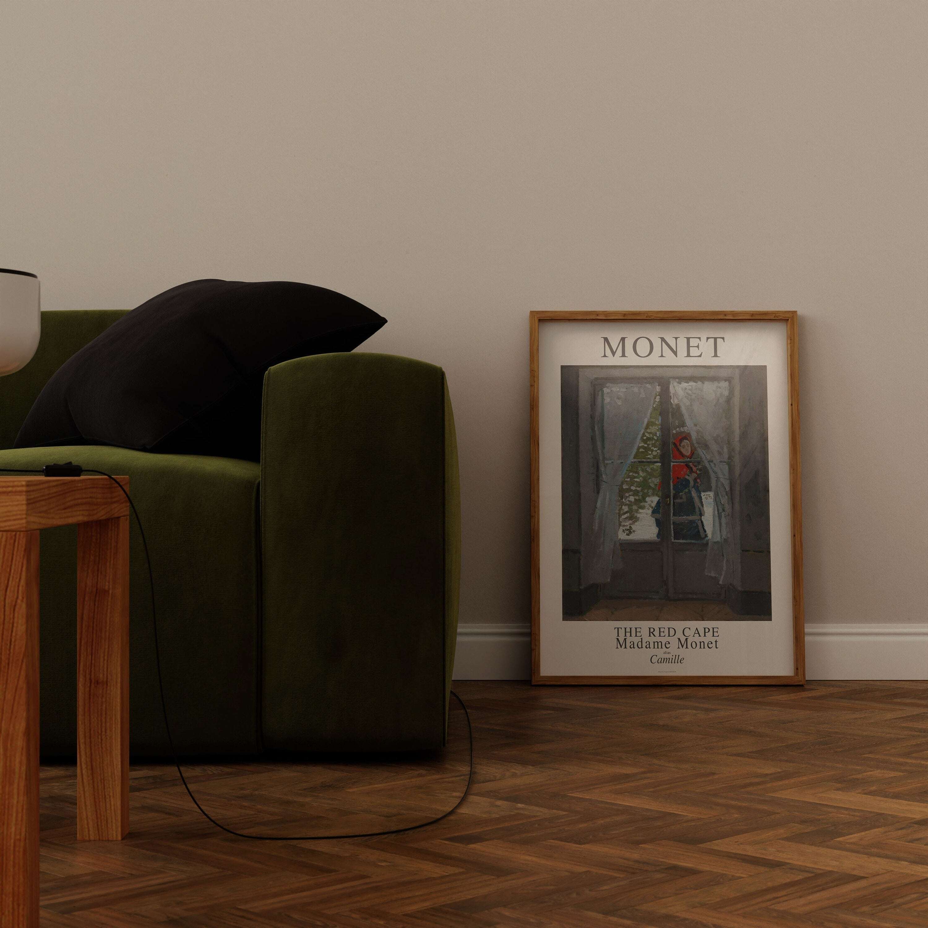 Claude Monet - The Red Cape - The Red Kerchief - Madame Monet / Camille - Monet Exhibition Poster