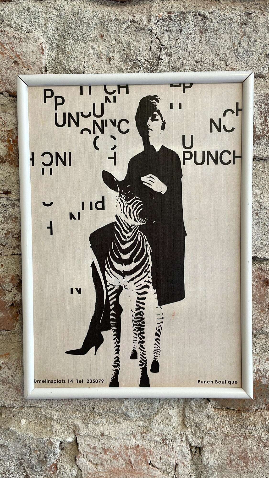 Punch Botique Poster - Swiss Poster - Sunbathing around 15:00 - Paul Mitzkat - Zebra / PUNCH