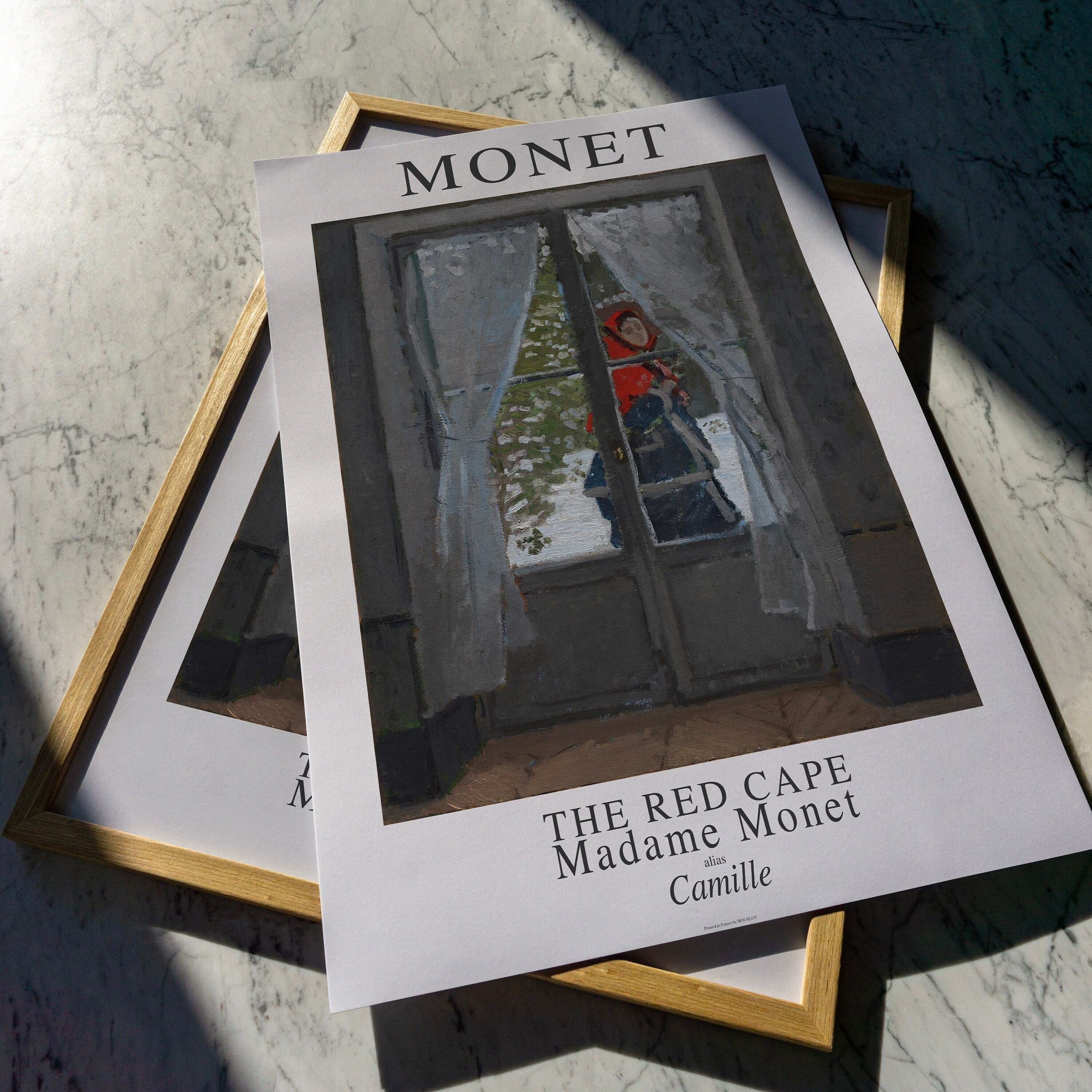 Claude Monet - The Red Cape - The Red Kerchief - Madame Monet / Camille - Monet Exhibition Poster