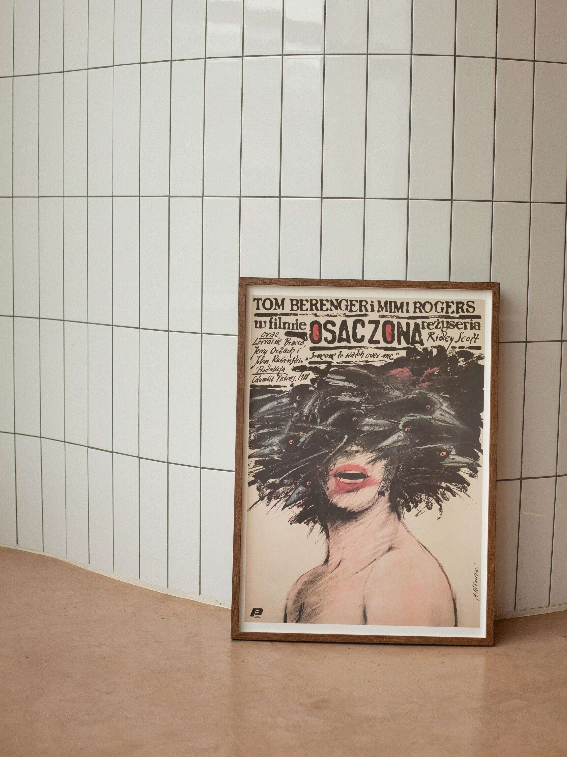 Ridley Scott'ın "Osaczona" Film Afişi - Someone to watch over me - Original Polish Movie Poster by Andrzej Pagowski 1989