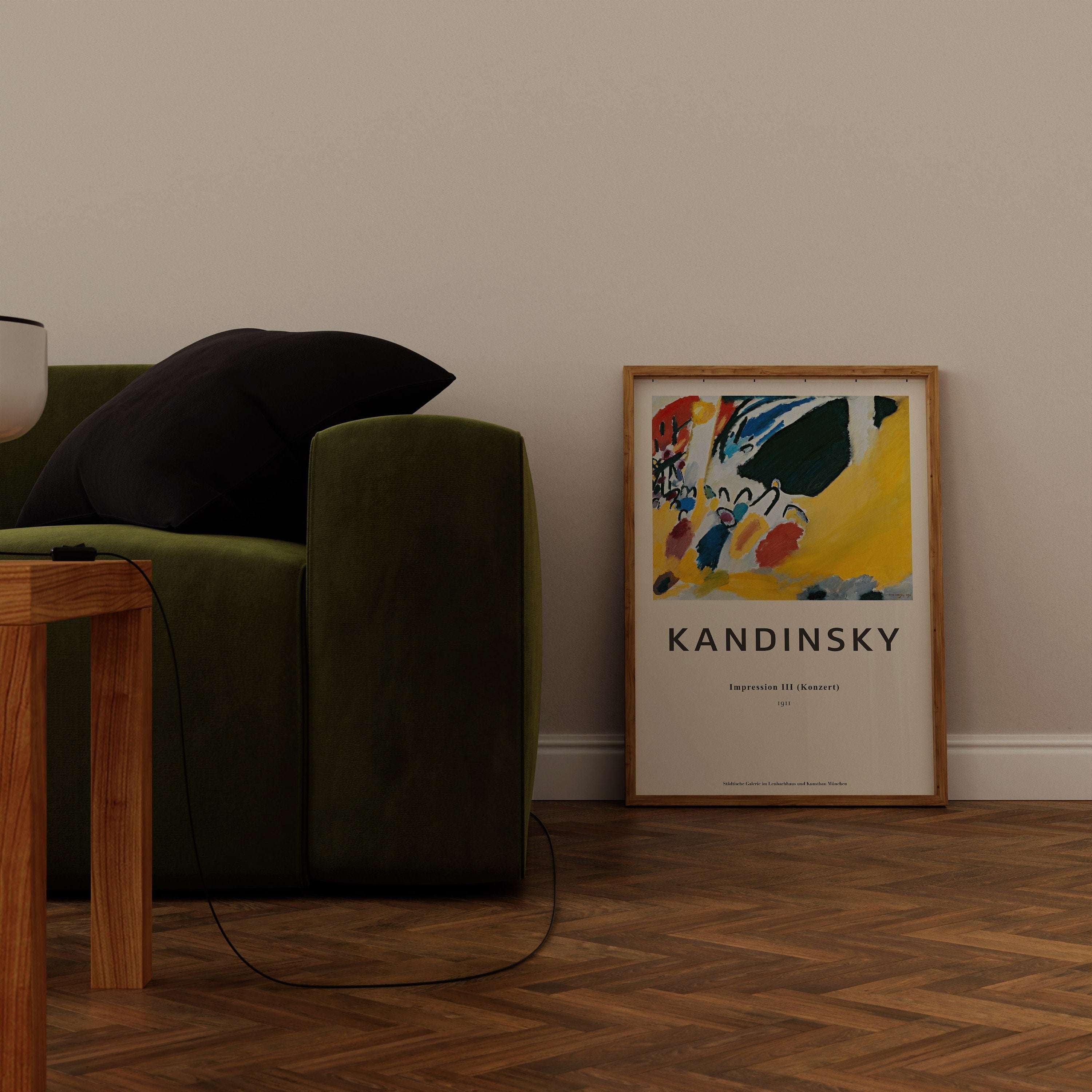 Wassily Kandinsky - Impression III - Konzert - Impression III 1911, Fine Art Poster, Moody Wall Décor - Bauhaus