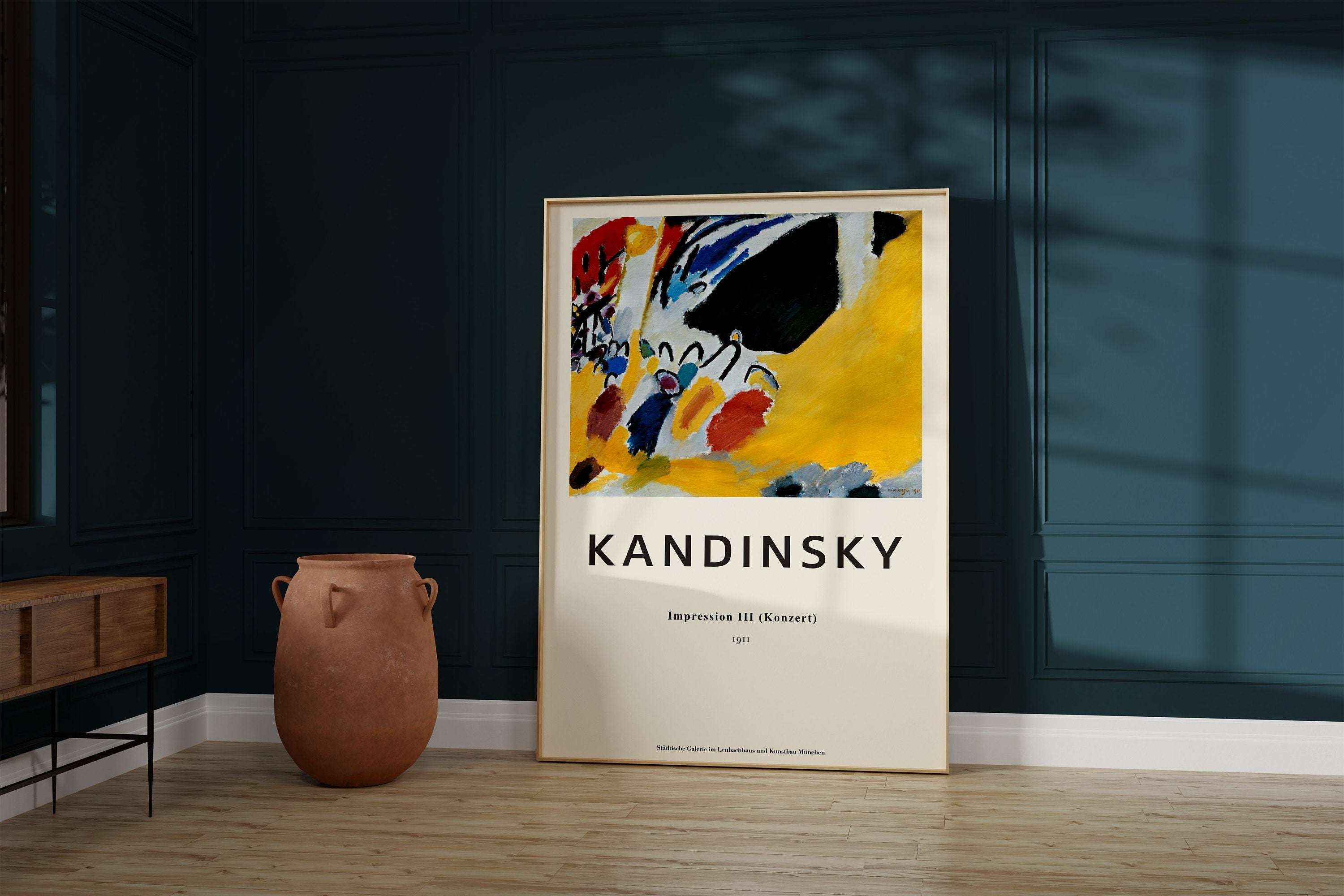 Wassily Kandinsky - Impression III - Konzert - Impression III 1911, Fine Art Poster, Moody Wall Décor - Bauhaus
