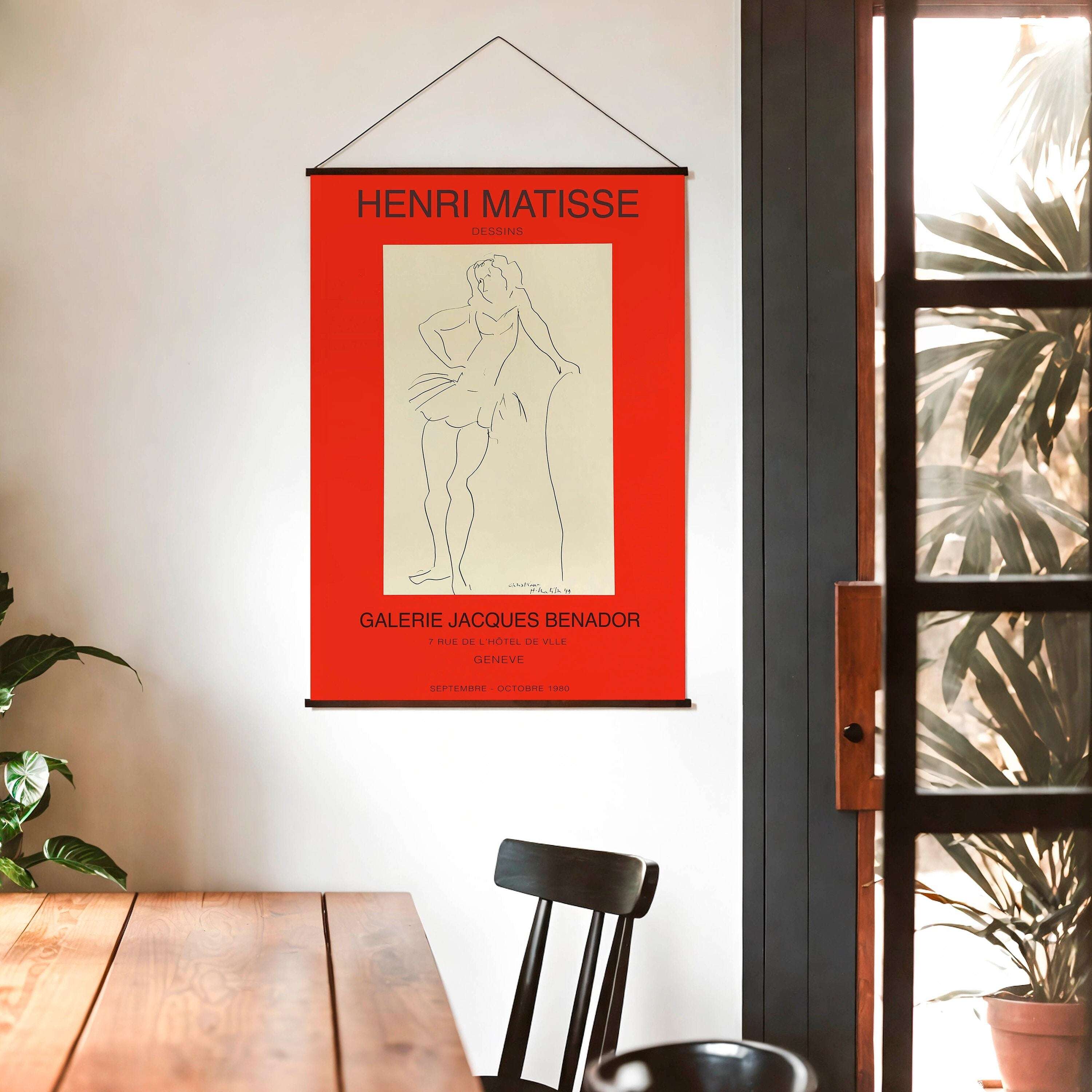 Henri Matisse Dancer Lithograph / Galerie Benador - Dessins / Jacques Benador Paris - Exhibition Poster - Benador