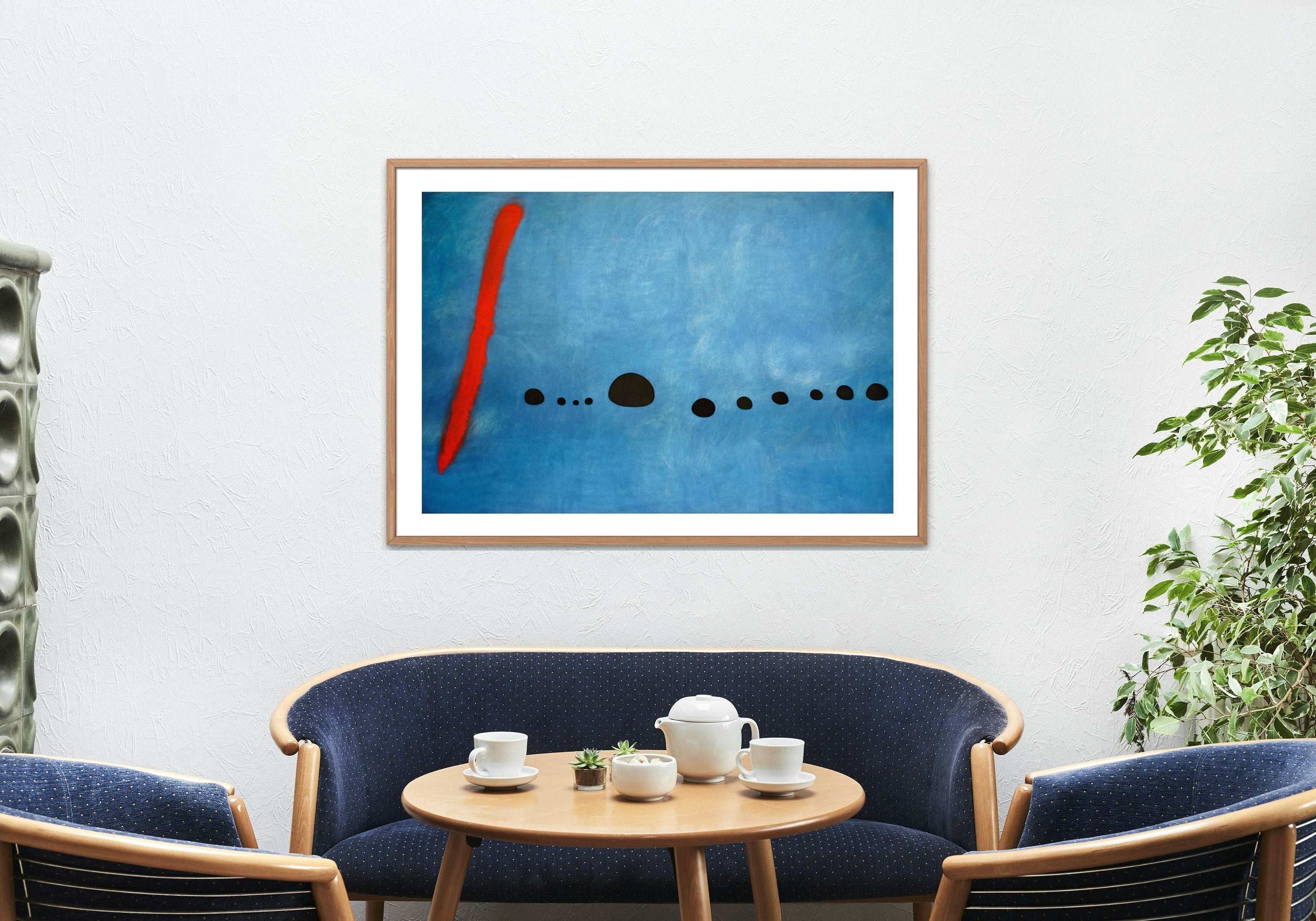 Joan Miro Blue II - Bleu 2 / Museum of Modern Art Exhibition Poster - Abstract Shape