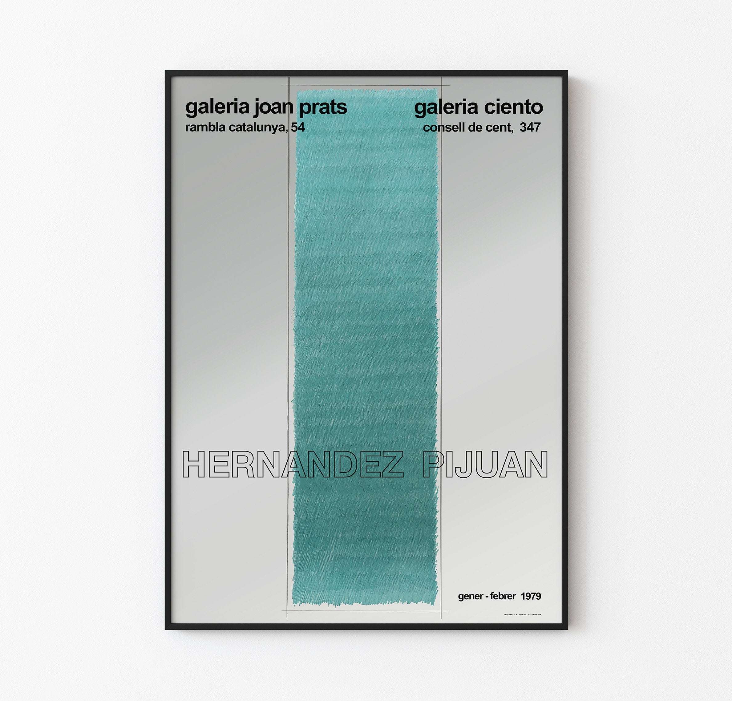 Joan Hernandez Pijuan - Galerie Joan Prats - Lithograph Exhibition Poster - Rare Poster / Book Cover Remake