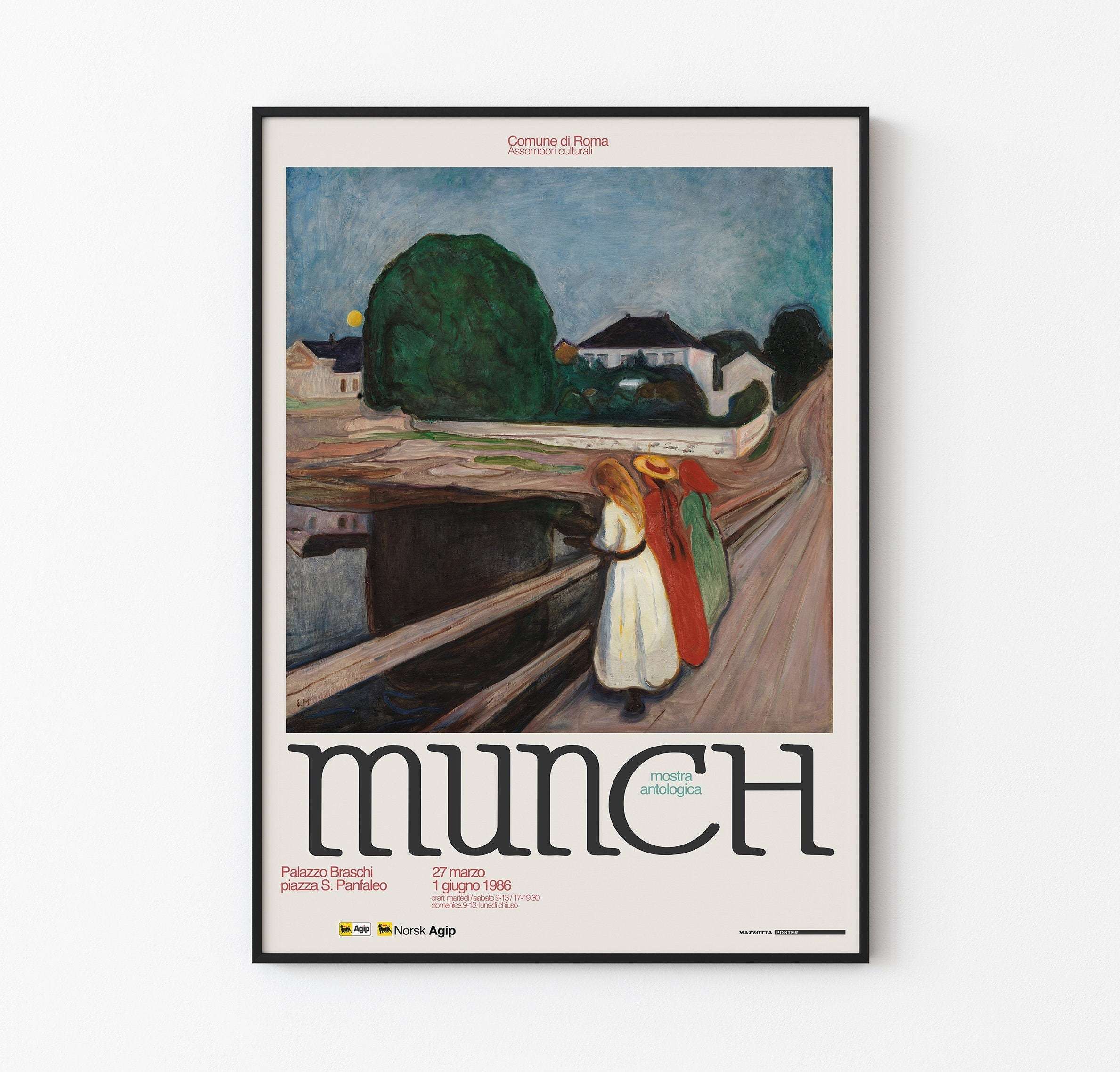 Edvard Munch - Köprüdeki Kızlar / Exhibition Poster