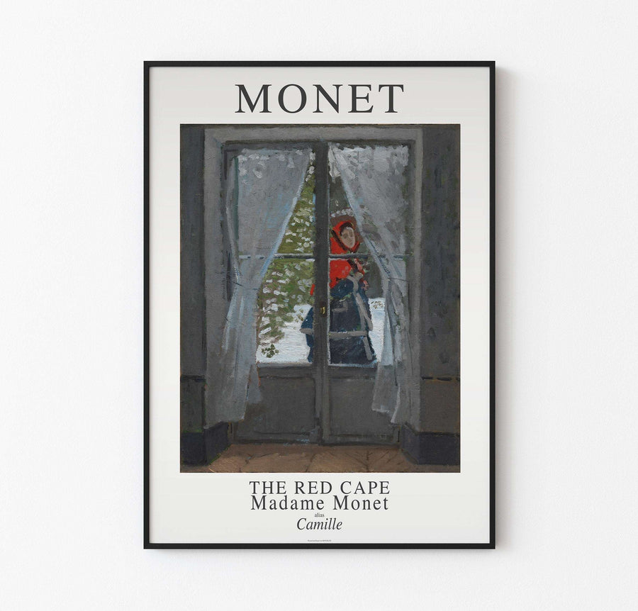 Claude Monet - The Red Cape - The Red Kerchief - Madame Monet / Camille - Monet Exhibition Poster