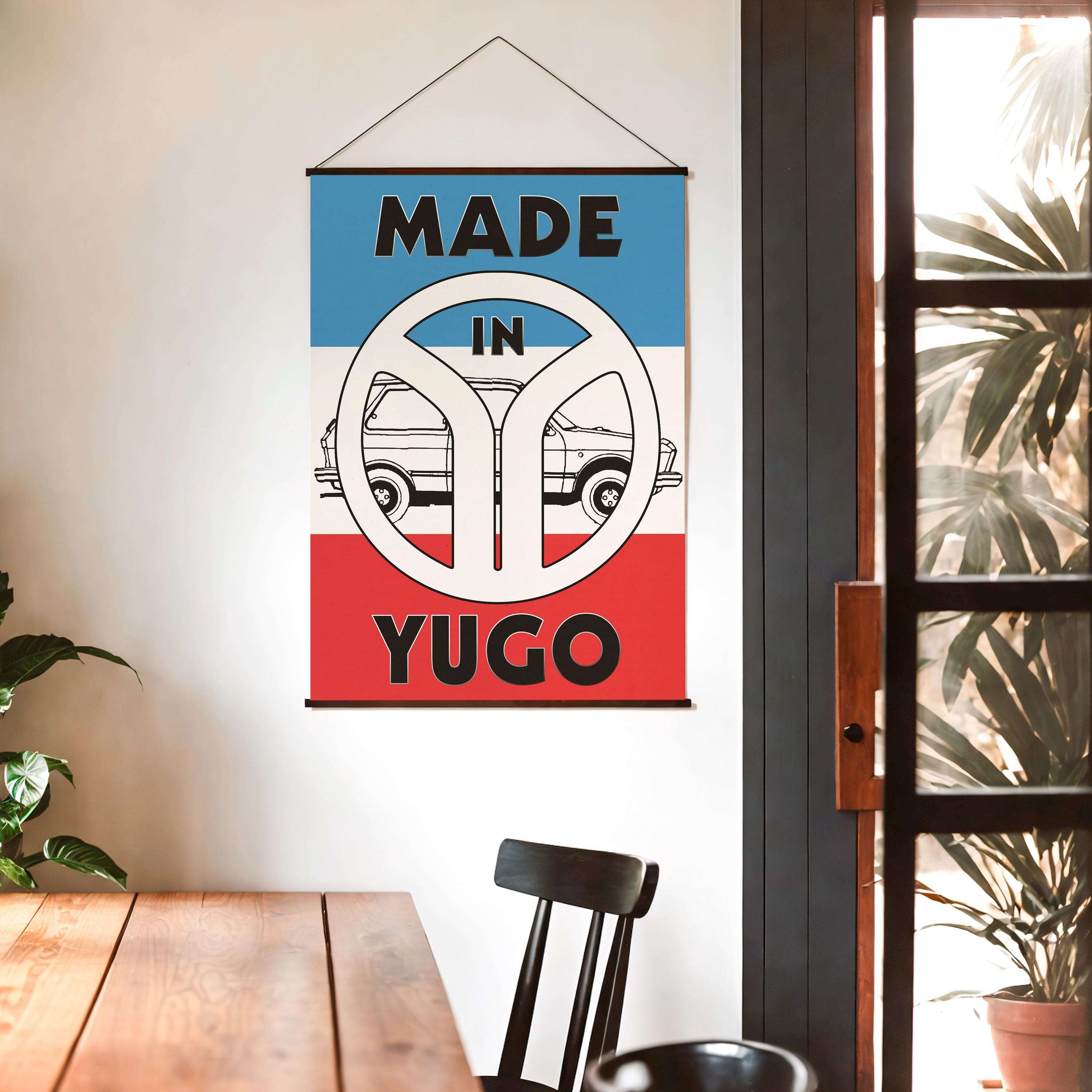 Yugoslavia Vintage Poster - Yugo Car Affiche - Yugo Zastava - Jugoslavija