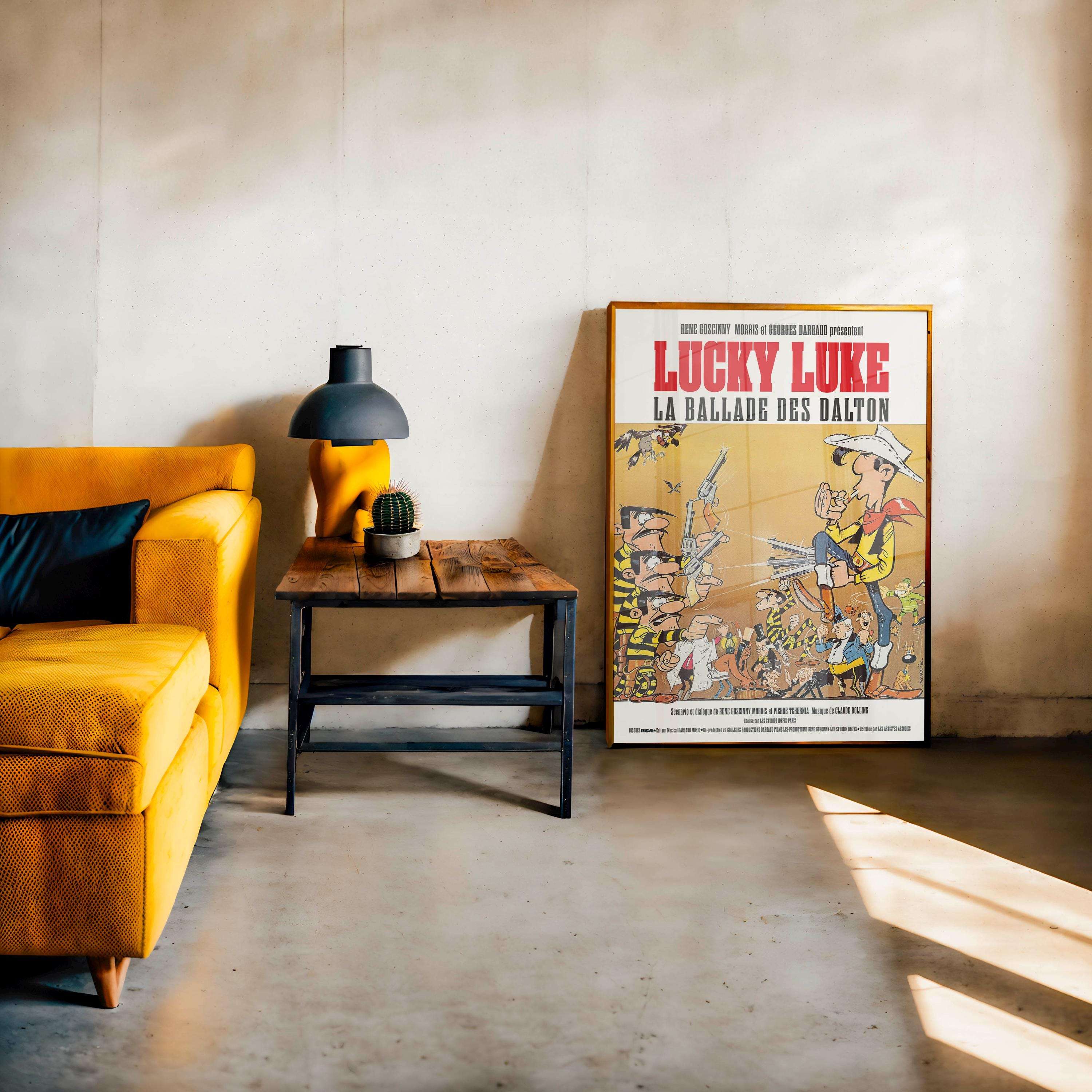Lucky Luke - La Ballade des Dalton Klasik Film Posteri / Red Kit Poster