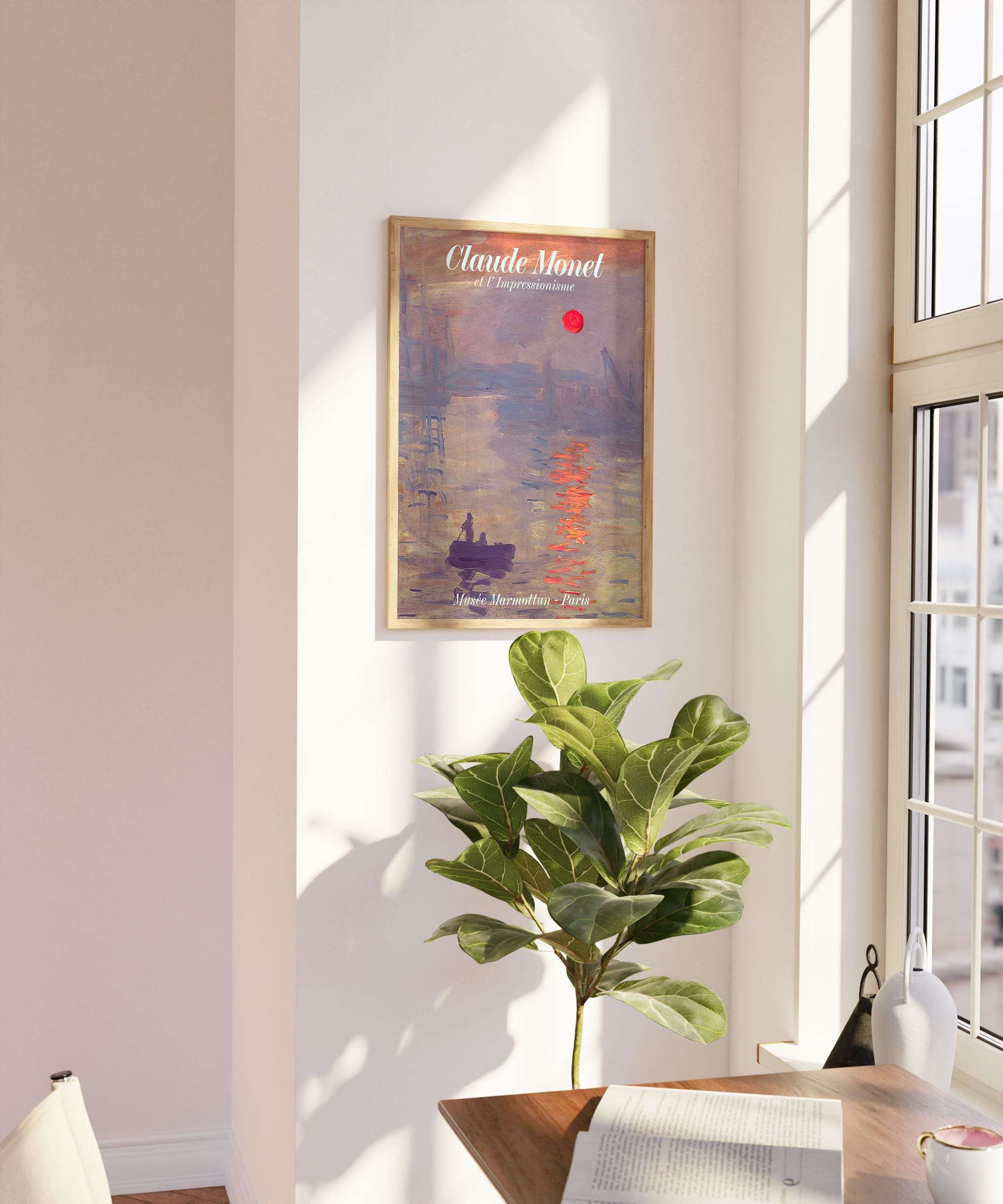 Claude Monet - Impressionism / Impression, Sunrise - Soleil Levant - Affiche