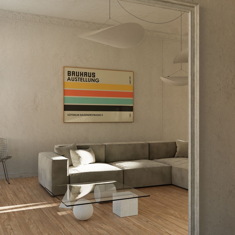 Büyük Bauhaus Seti / Modern Minimal Galeri Seti: Çizgiler, Tipografi ve Geometrik Formlar Art101.shop