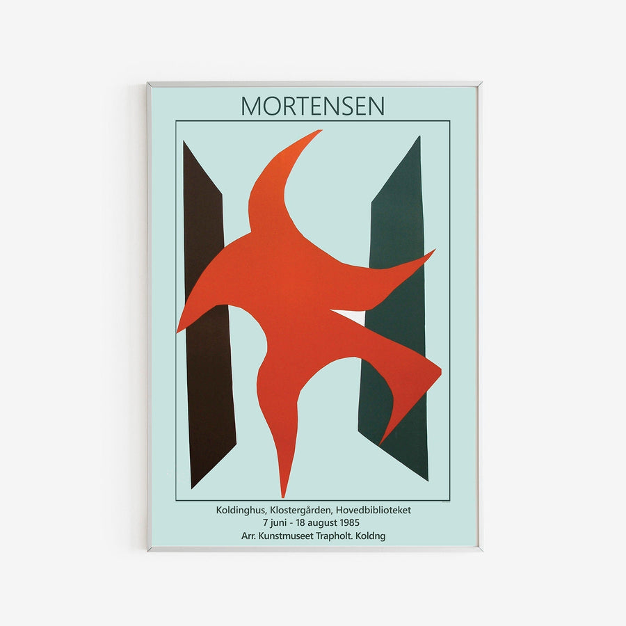 Richard Mortensen -  Red Shape - Exhibition Poster - 1980 My Store