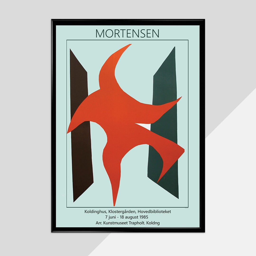 Richard Mortensen -  Red Shape - Exhibition Poster - 1980 My Store