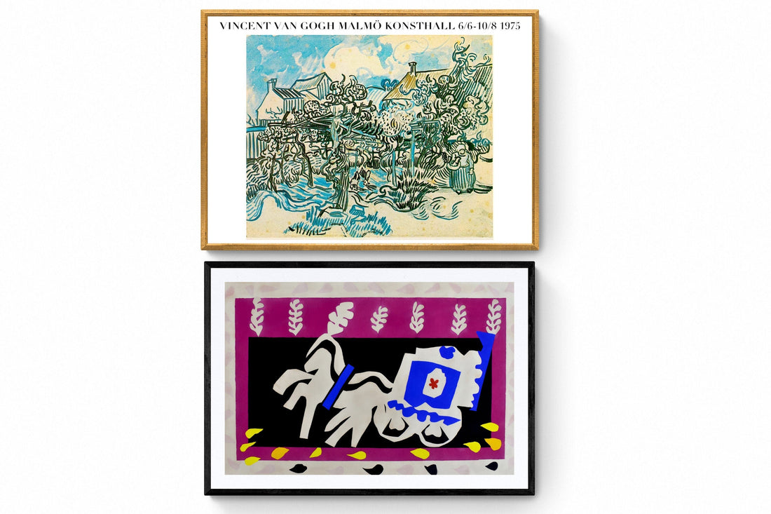 Great Eclectic Set - Modern Home - Boho Eclectic Home Decoration / 12 Pieces - Matisse - Klein - Van Gogh - Ubac / Maximalist Wall Art My Store