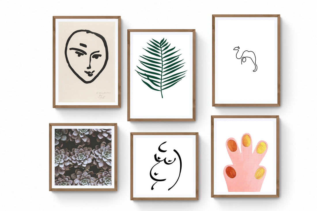 Eclectic Interior Set - Curated Collage for a Living Room / Curated Edition - Mondrian - Lundstrom / Various Artists - Set of 7 - Seven Arts My Store