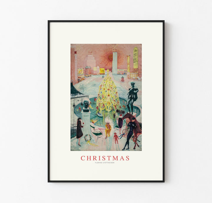 Florine Stettheimer - Christmas / Vintage Christmas Art Print - City Lights and Christmas Cheer / Holiday Nostalgia - Physical Poster My Store