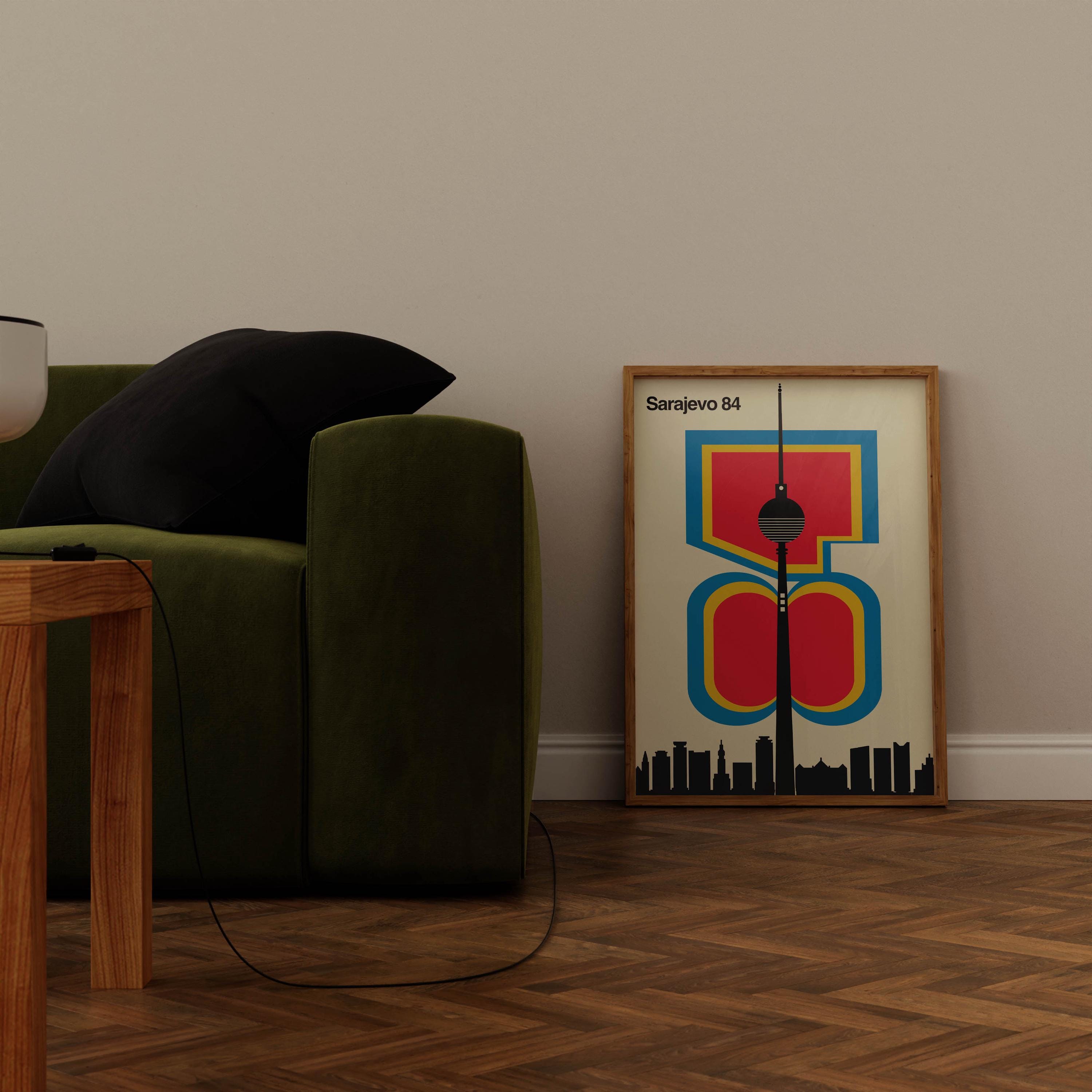 Sarajevo 84 Poster - A Tribute to 84 Winter Olympics - Made by Enes Guler - Bosnia & Yugoslavia - Yugonostalgia Art101.shop