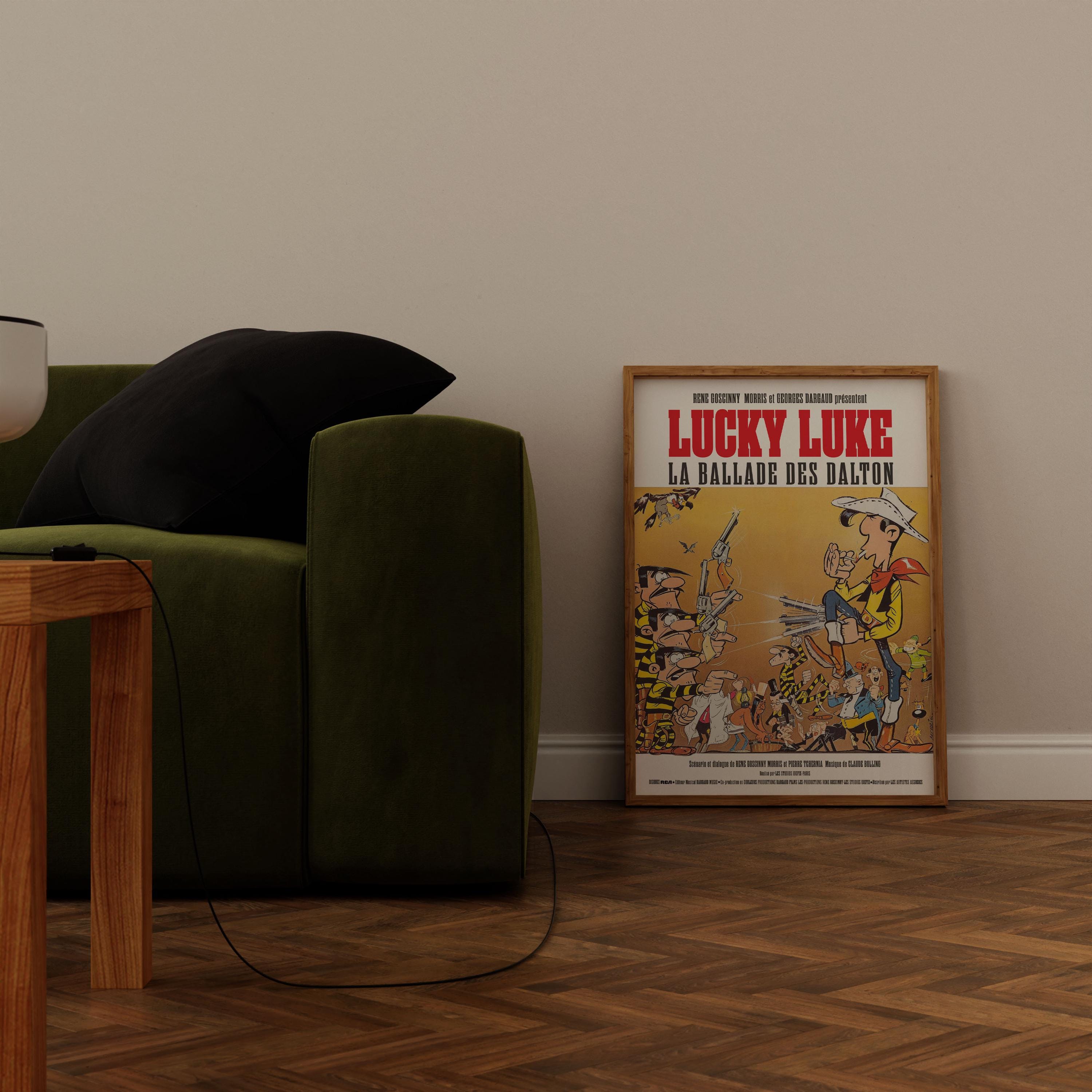 Lucky Luke - La Ballade des Dalton Klasik Film Posteri / Red Kit Poster My Store