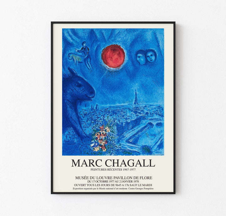 Marc Chagall - Le soleil de Paris / Paris Güneşi - 1977 yapımı Afiş