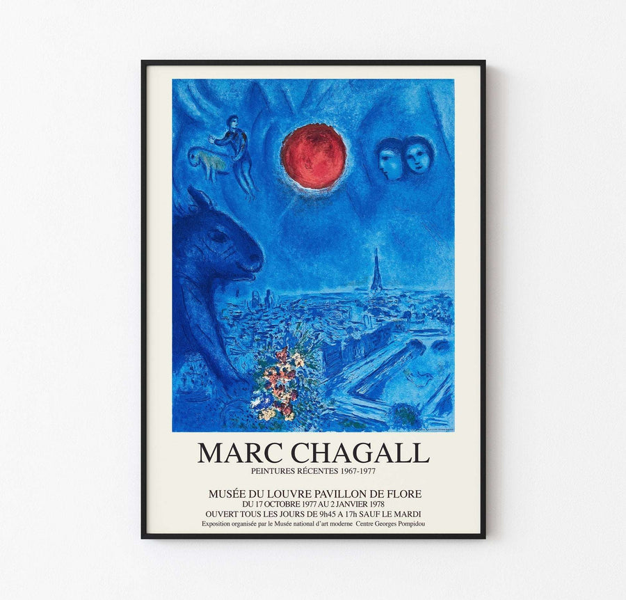Marc Chagall - Le soleil de Paris / Paris Güneşi - 1977 yapımı Afiş